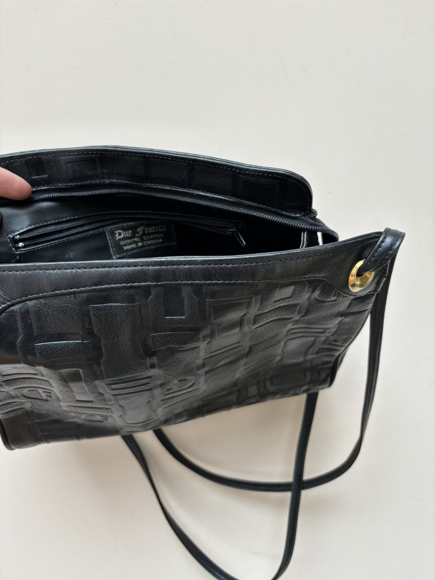 Vintage black leather bag