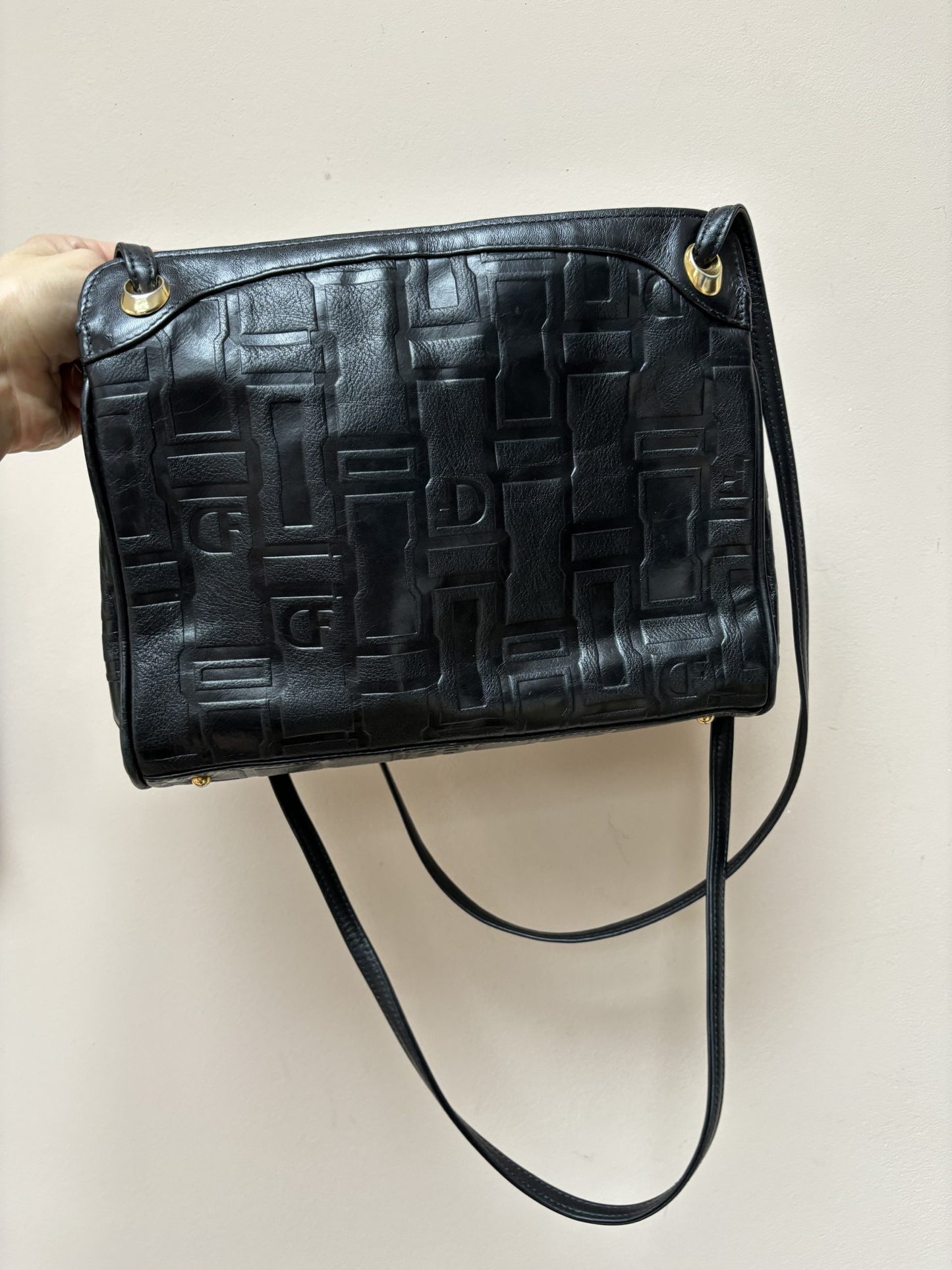 Vintage black leather bag