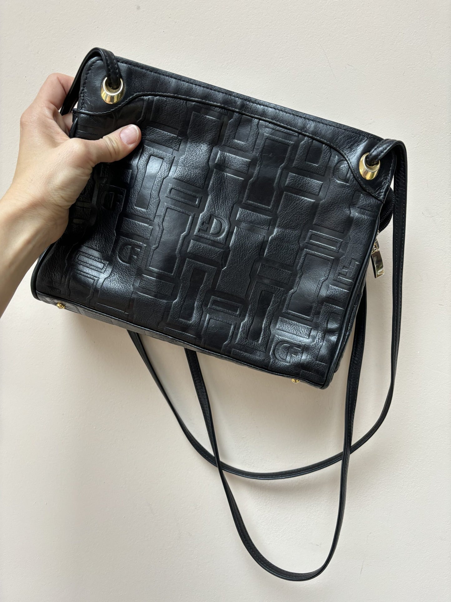 Vintage black leather bag