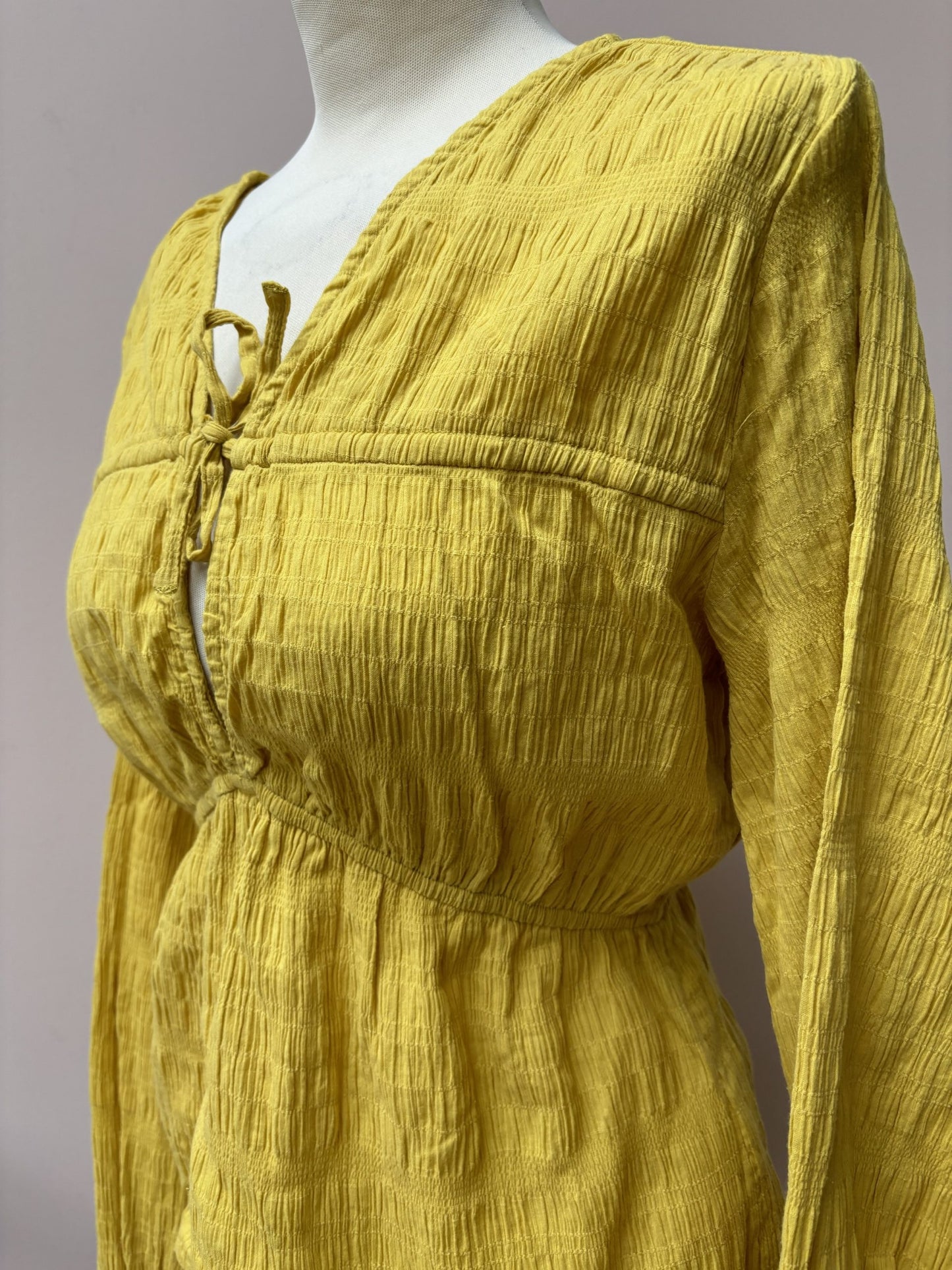 Yellow cotton top size 10