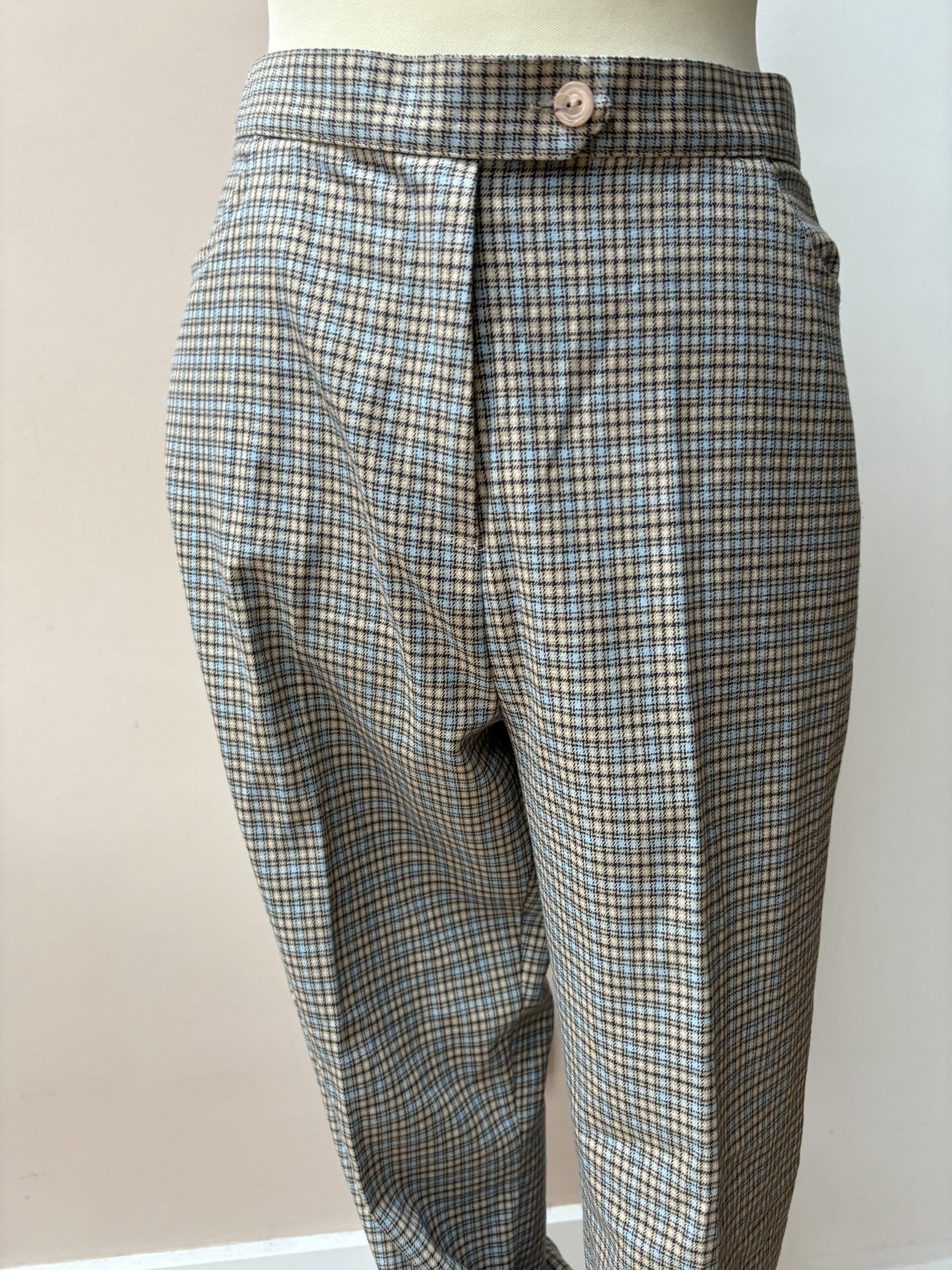 Vintage check wool mix trousers size 10/12