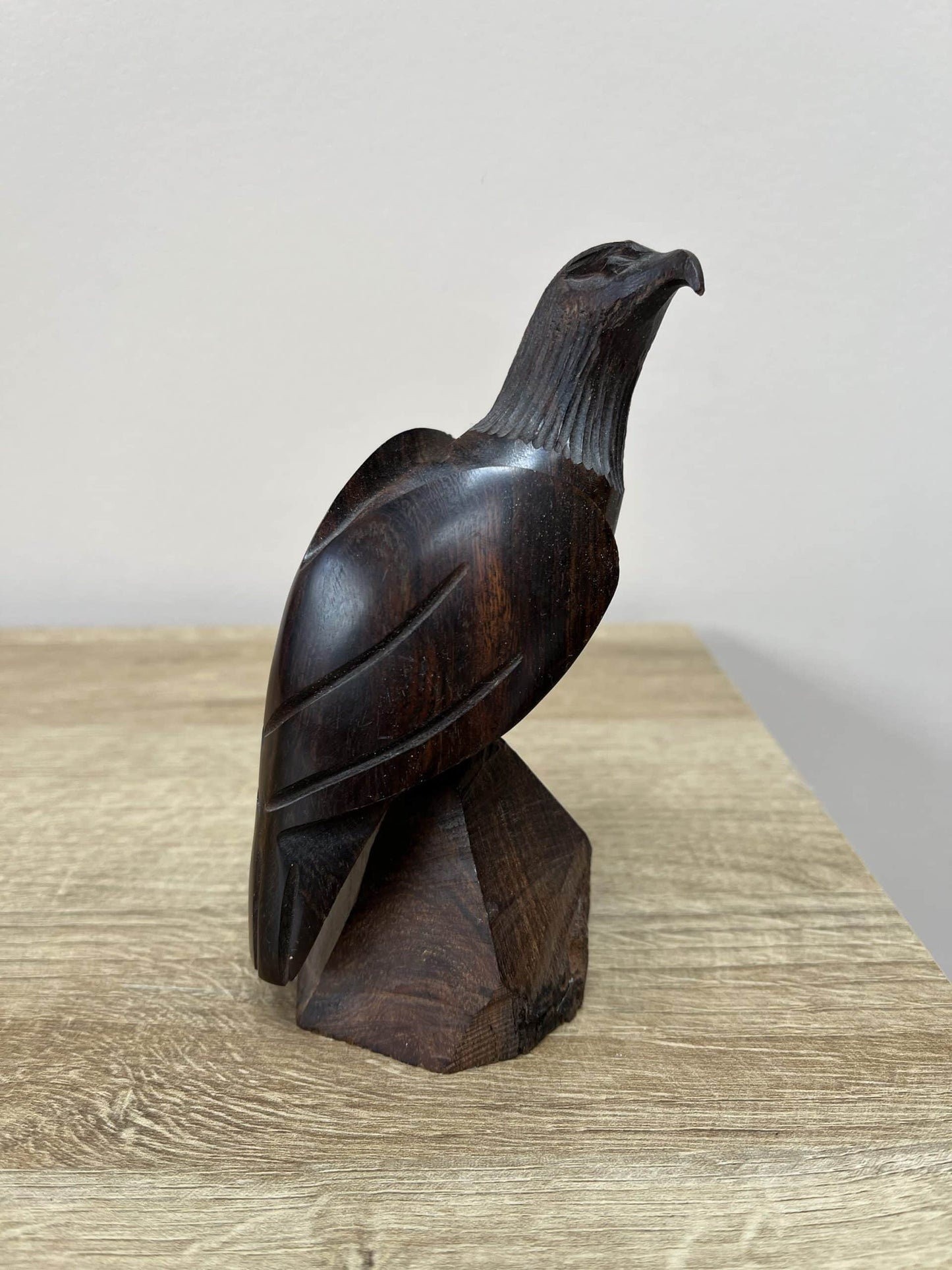 Dark wood carved eagle