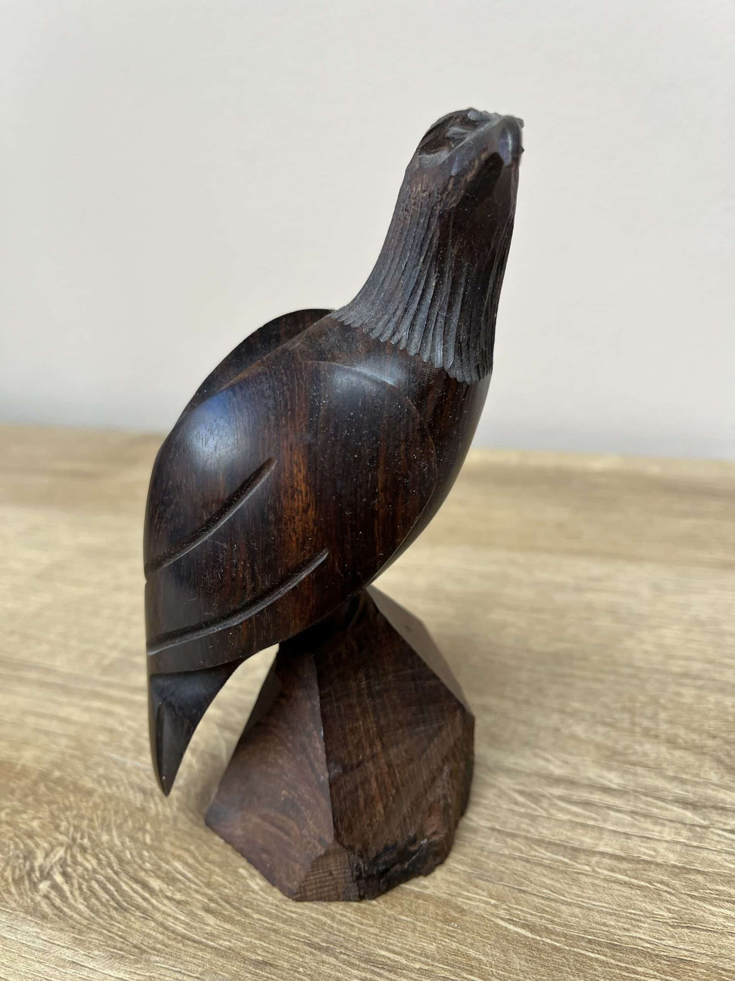 Dark wood carved eagle