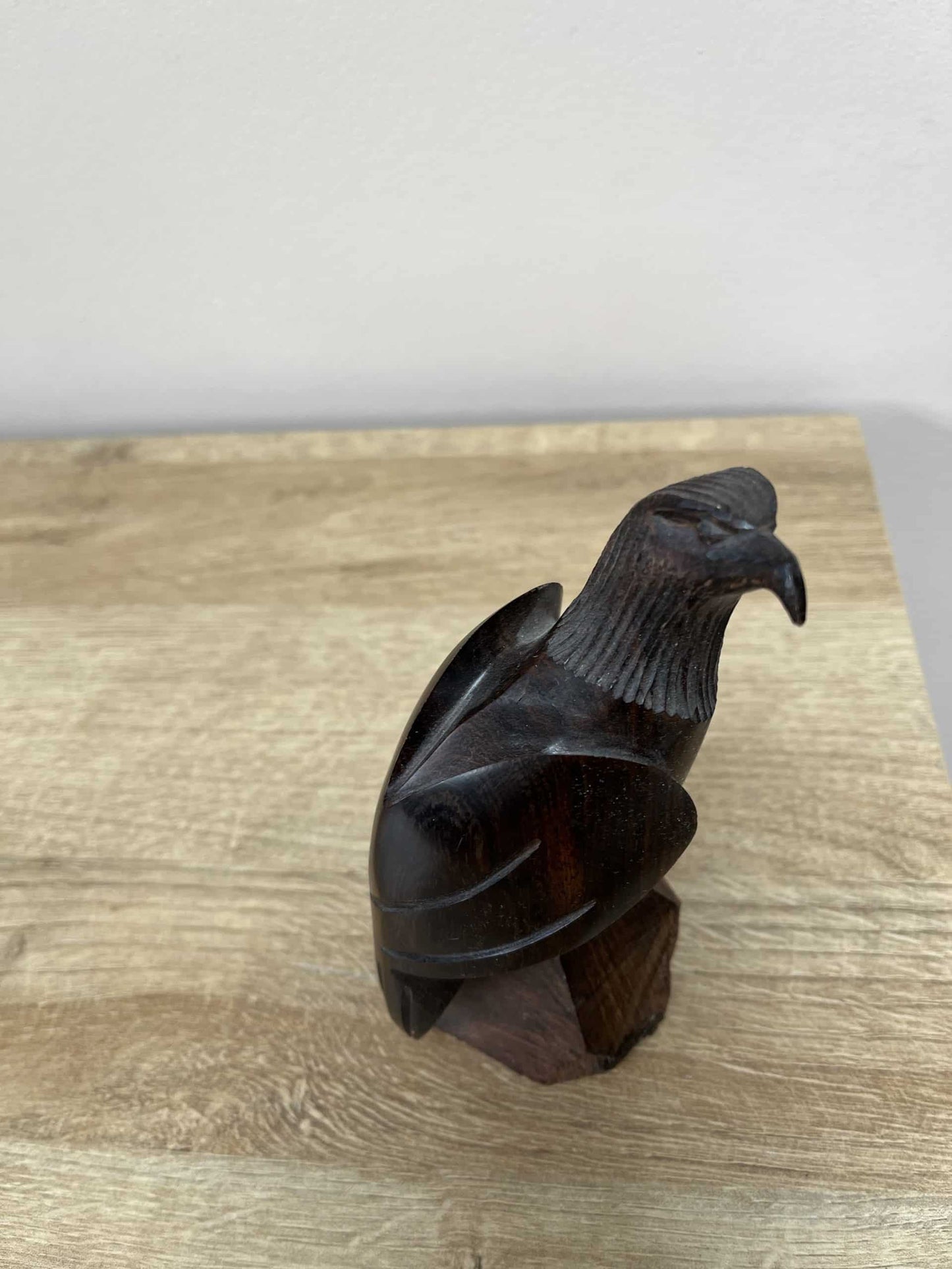 Dark wood carved eagle