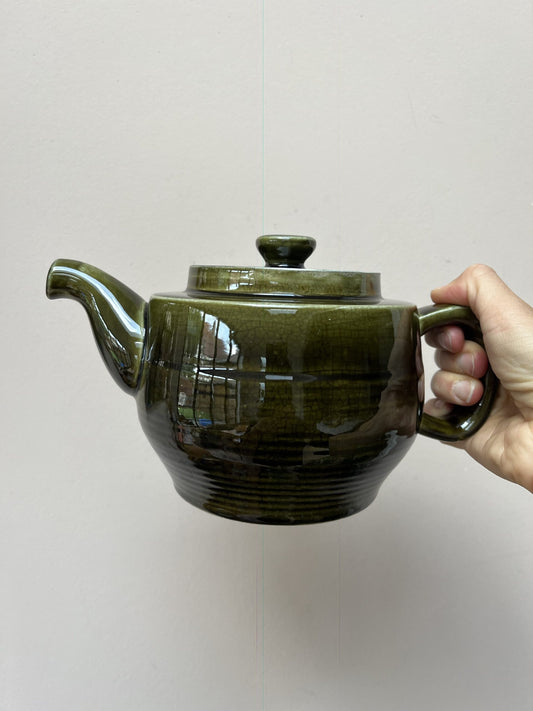 Vintage green teapot