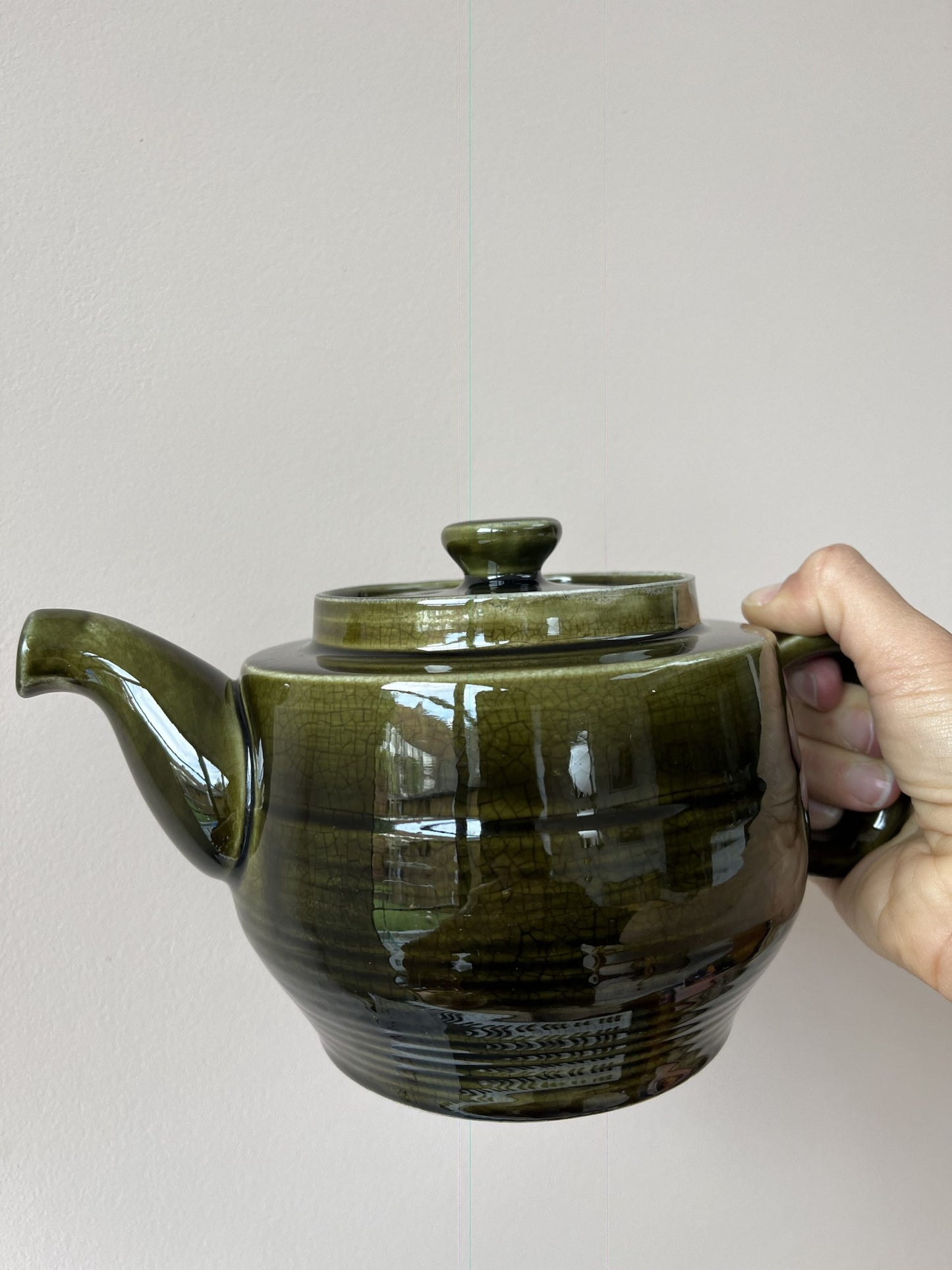 Vintage green teapot