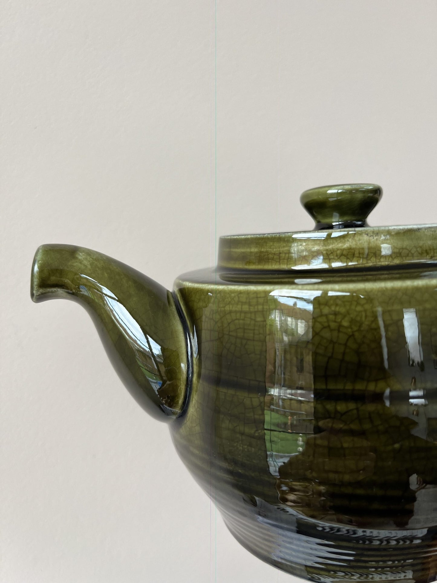 Vintage green teapot