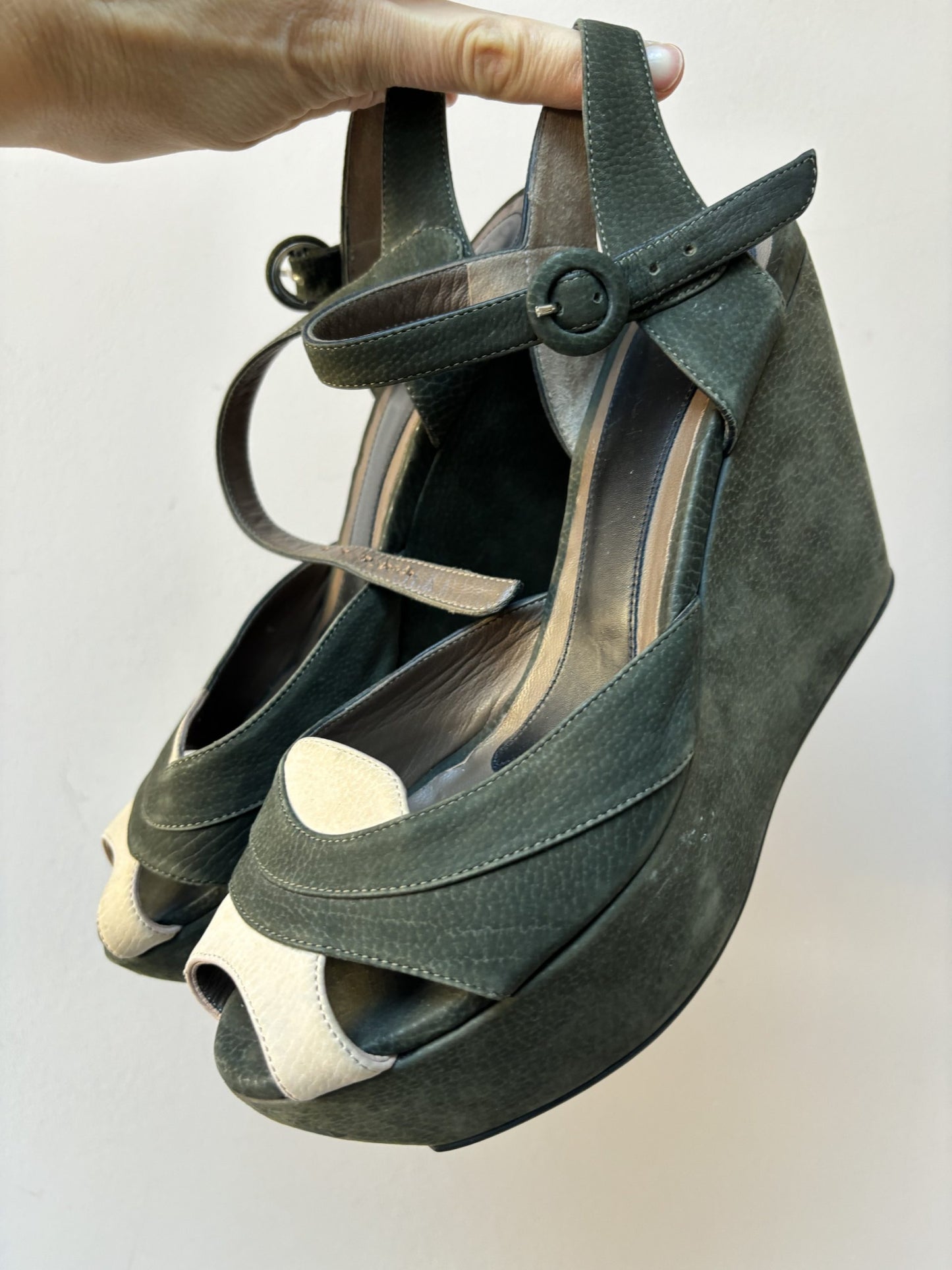 Marni suede wedge heels size 39 (UK6)