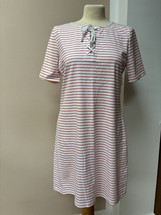 Striped cotton tshirt dress size 10/12