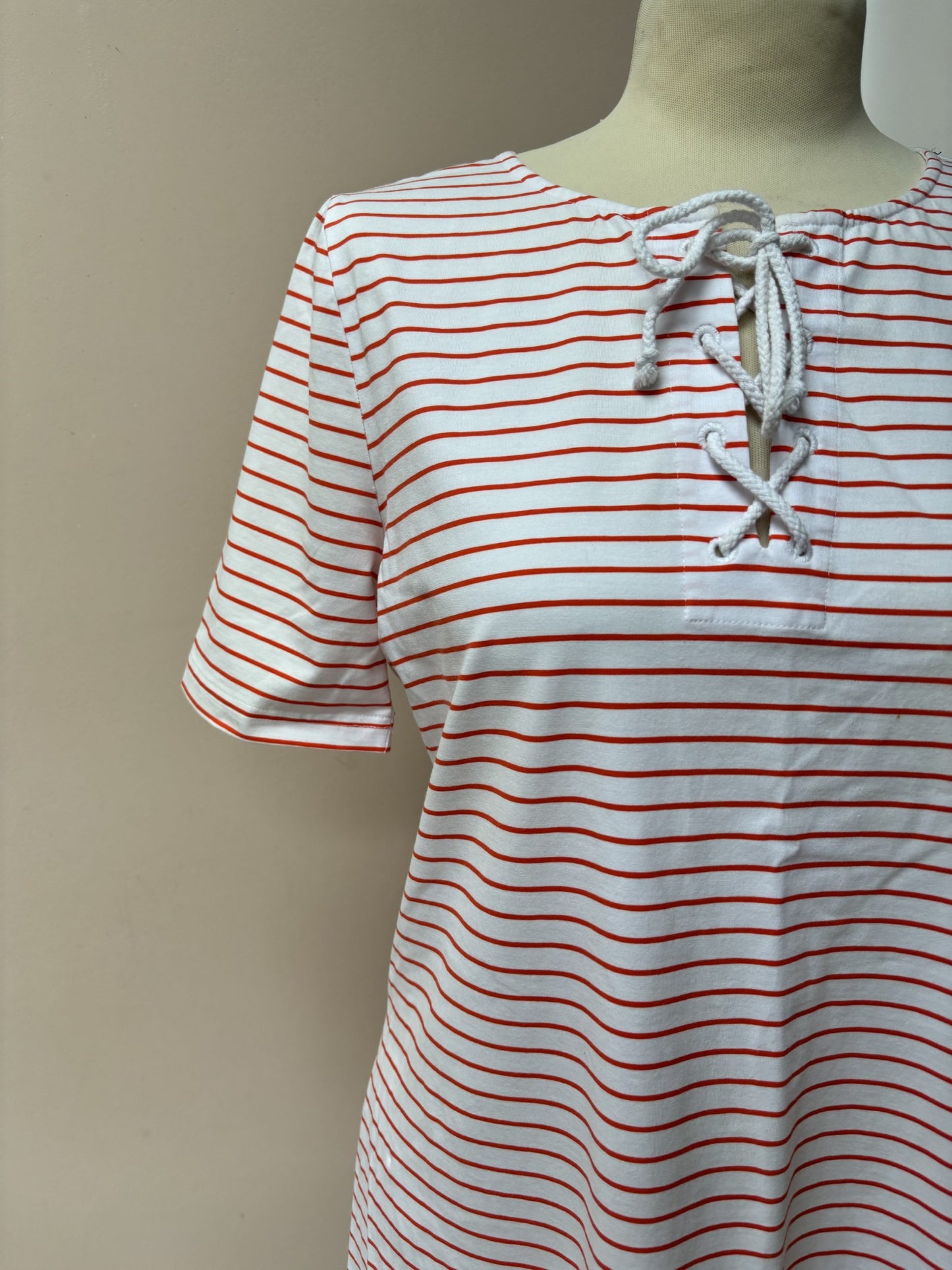 Striped cotton tshirt dress size 10/12