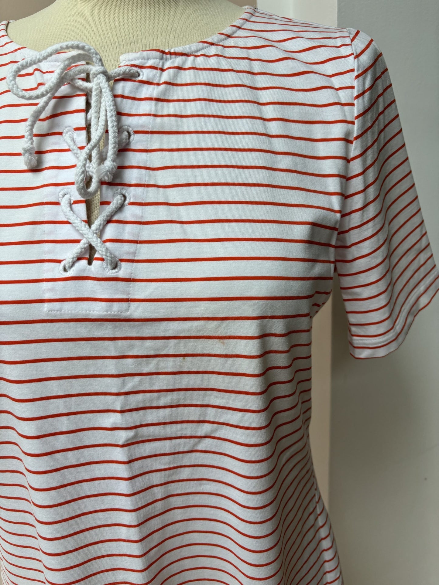 Striped cotton tshirt dress size 10/12
