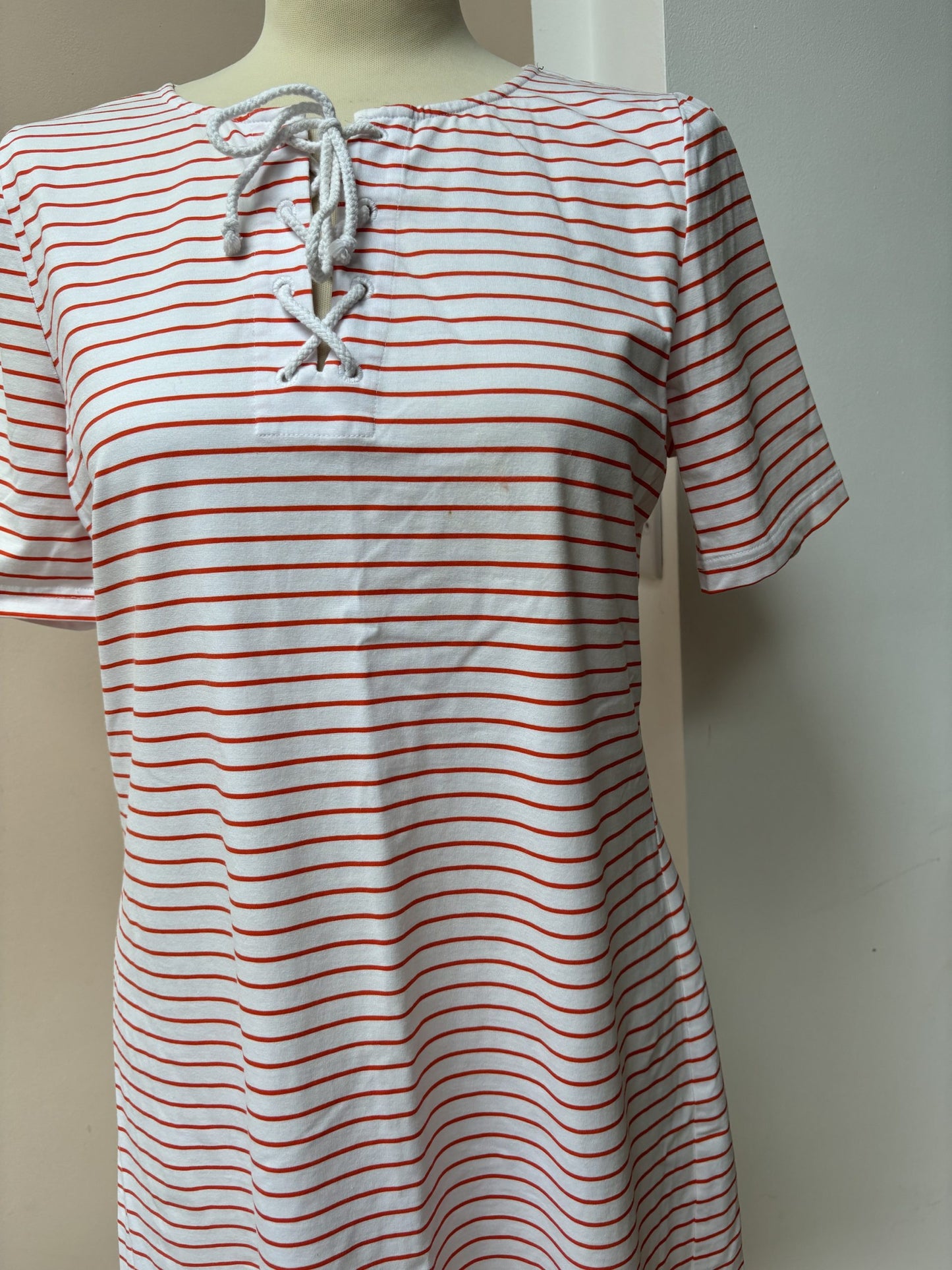 Striped cotton tshirt dress size 10/12