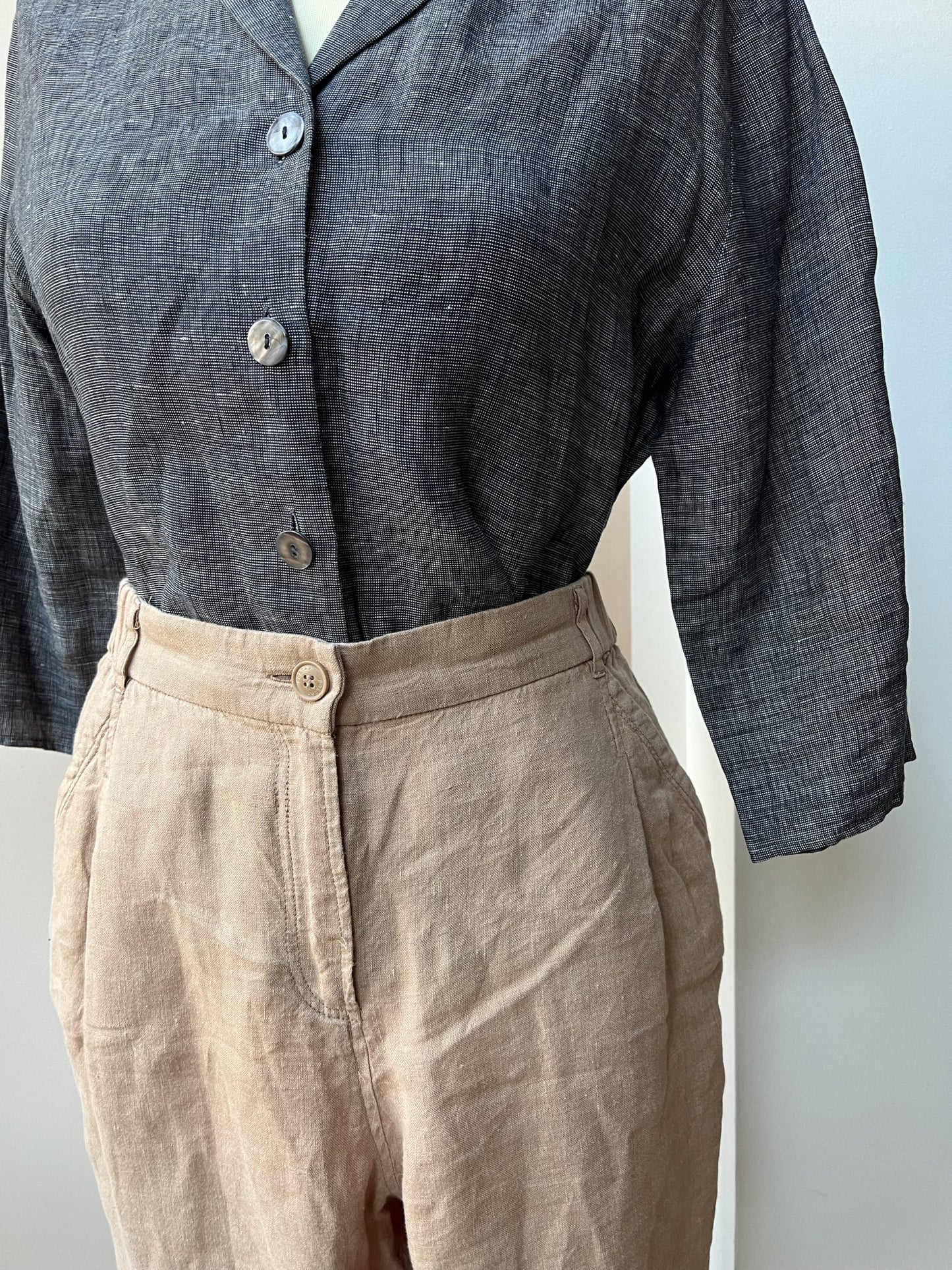 Poetry linen trousers dusky pink size 20