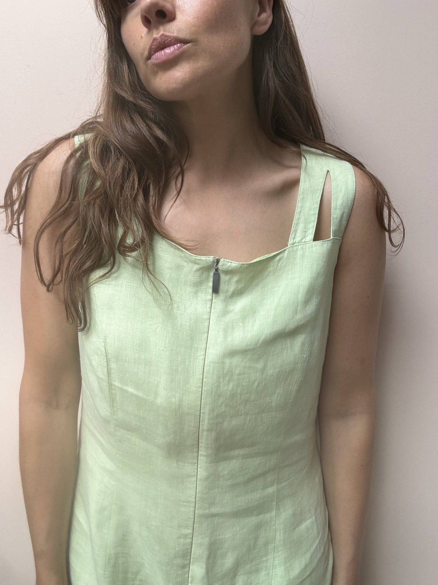 Vintage flax linen dress size 12/14