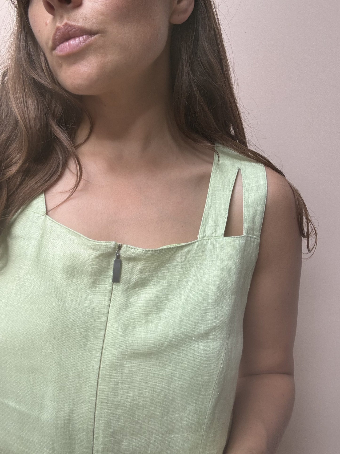 Vintage flax linen dress size 12/14