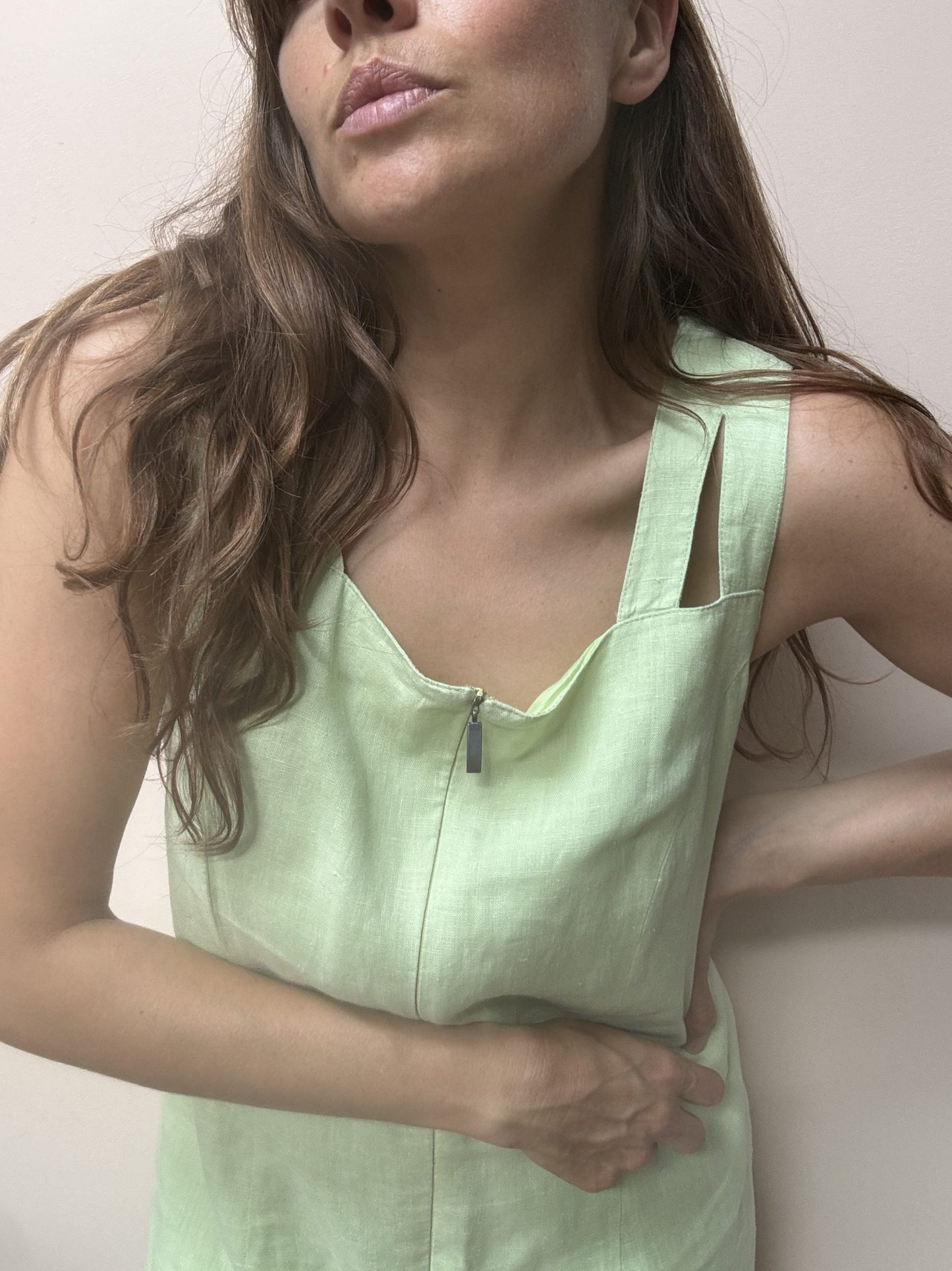 Vintage flax linen dress size 12/14