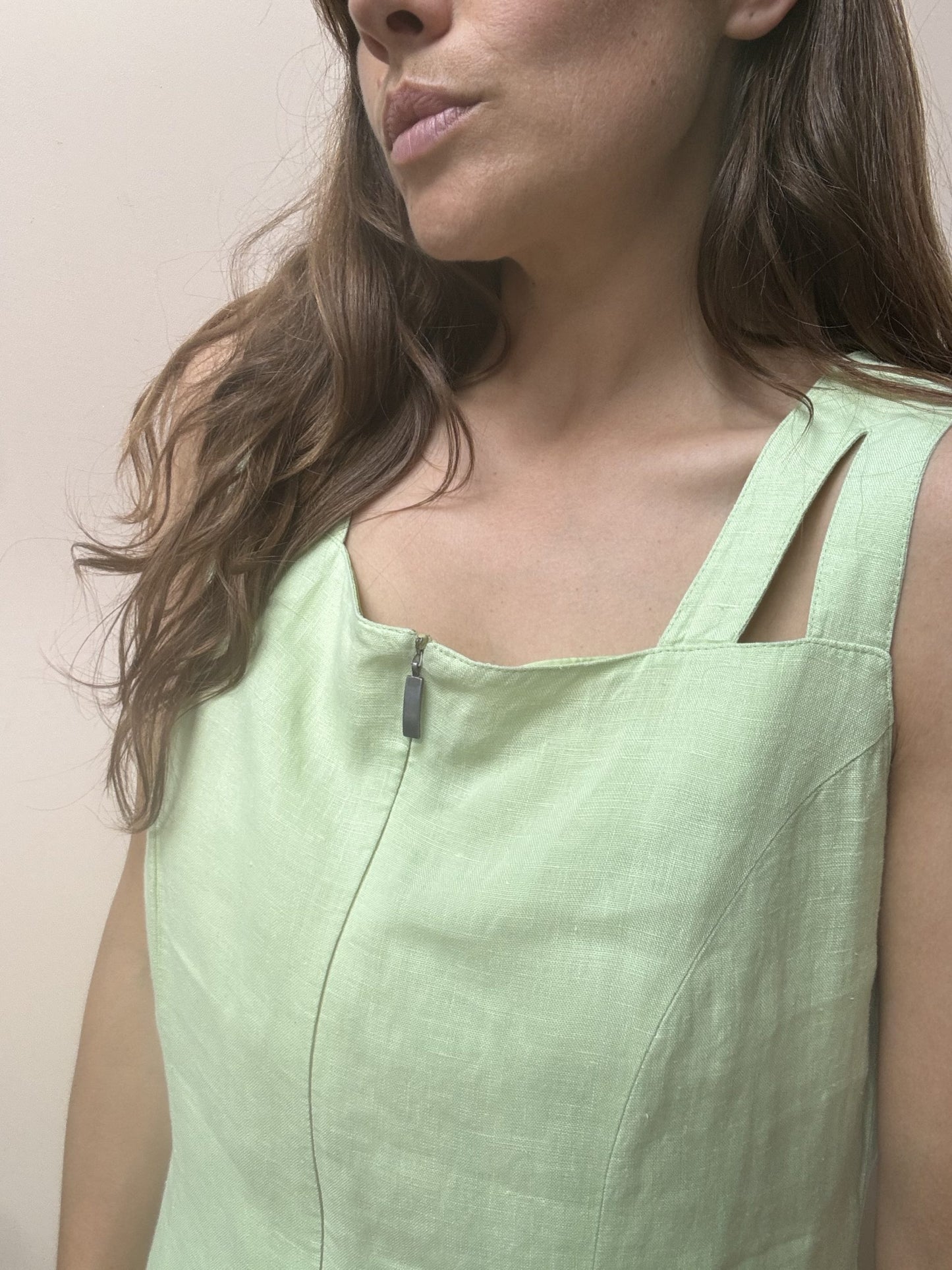 Vintage flax linen dress size 12/14