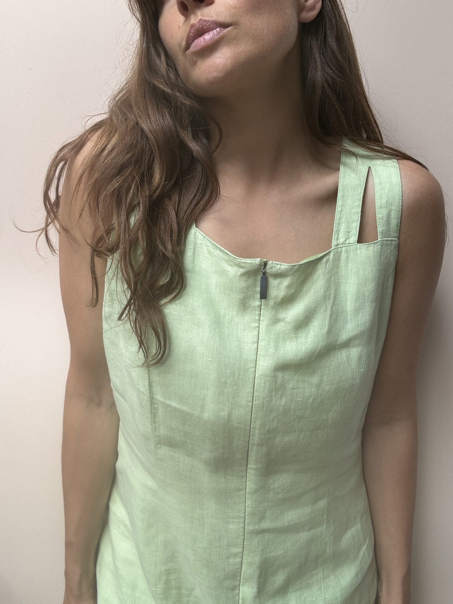 Vintage flax linen dress size 12/14