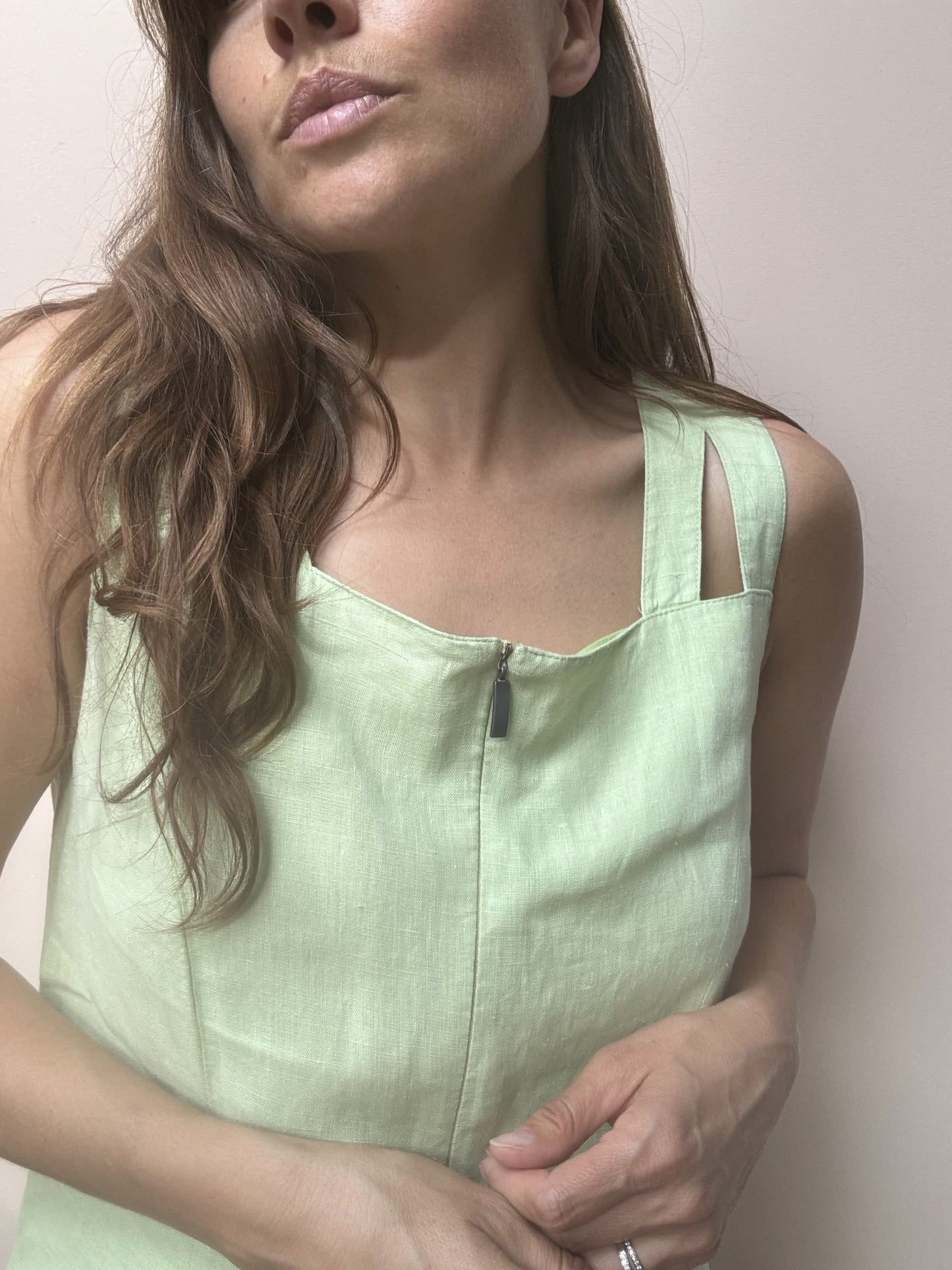 Vintage flax linen dress size 12/14