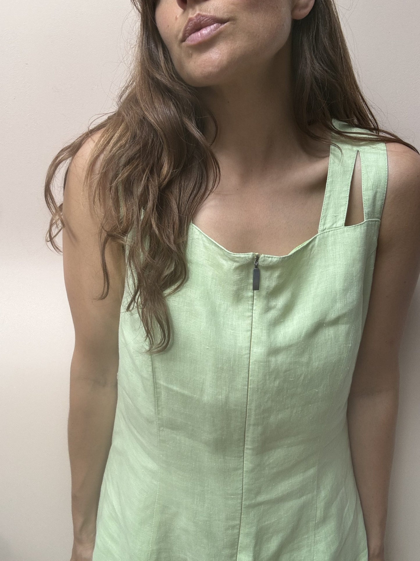 Vintage flax linen dress size 12/14