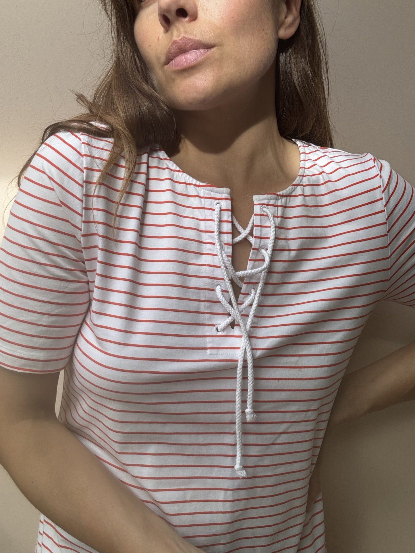 Striped cotton tshirt dress size 10/12