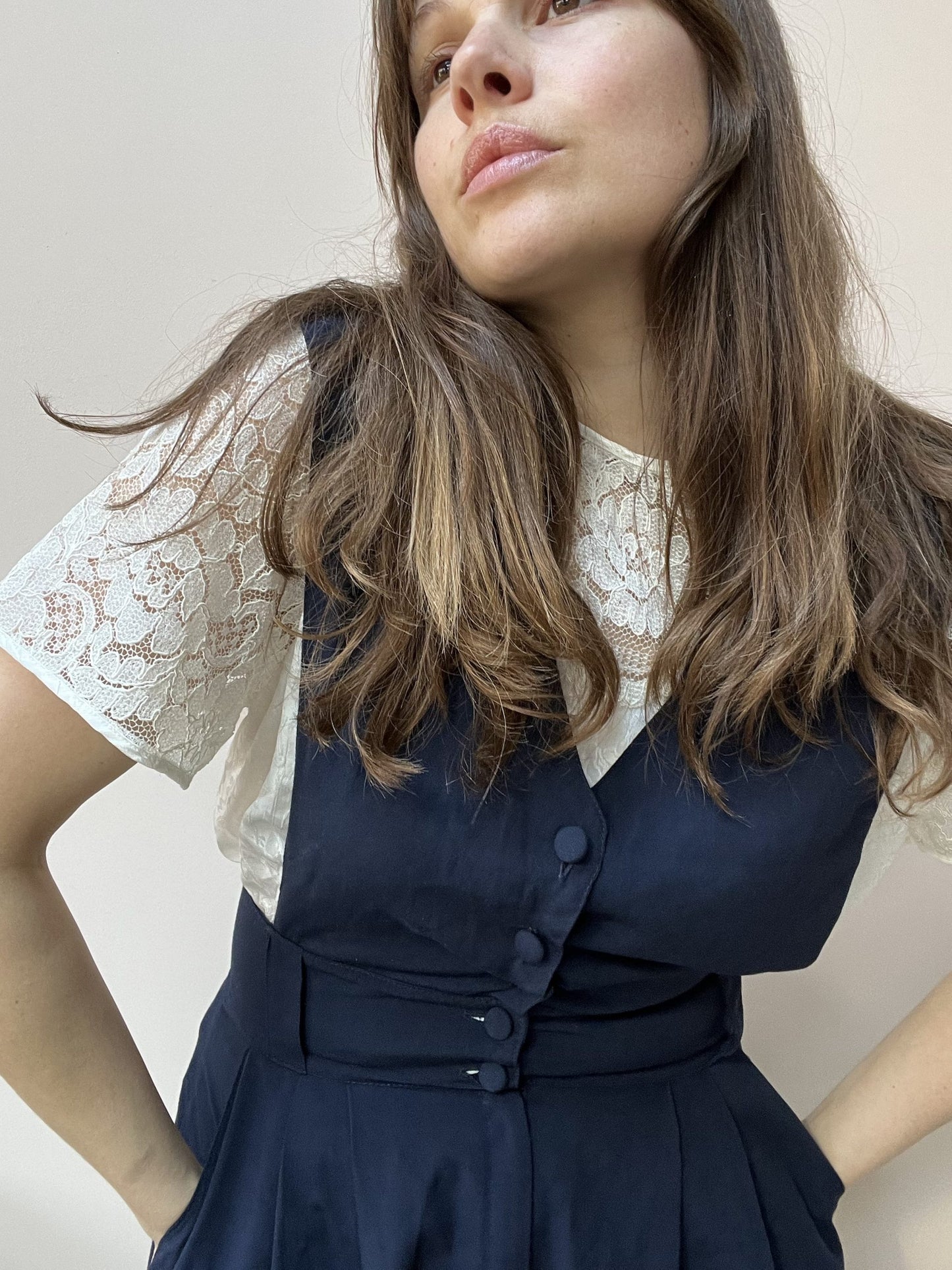 Vintage navy playsuit size 10