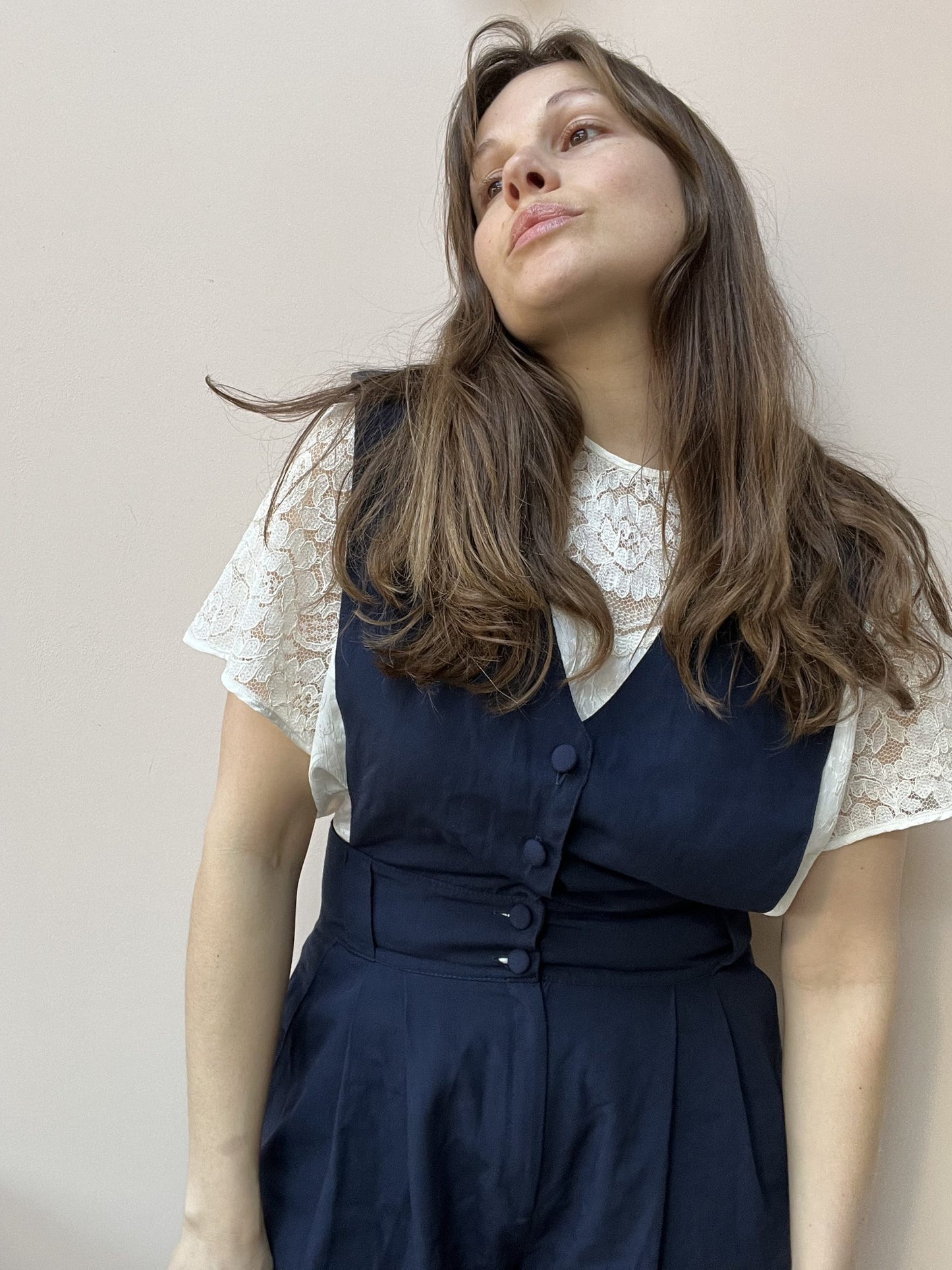 Vintage navy playsuit size 10