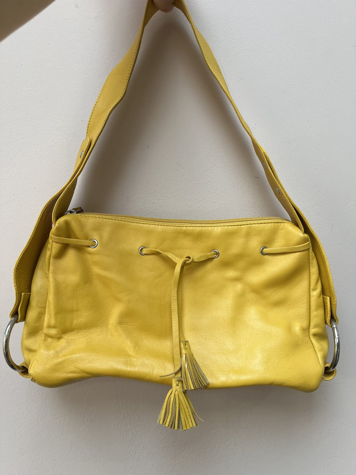 Yellow leather bag