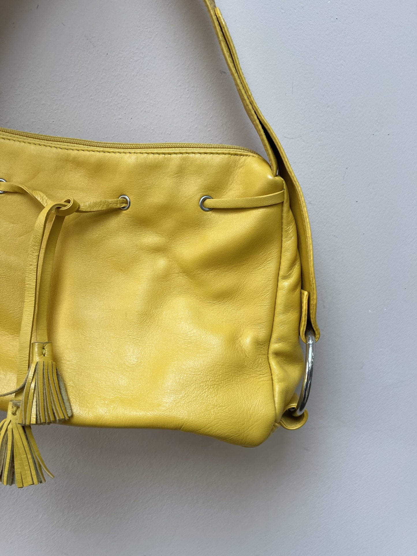 Yellow leather bag