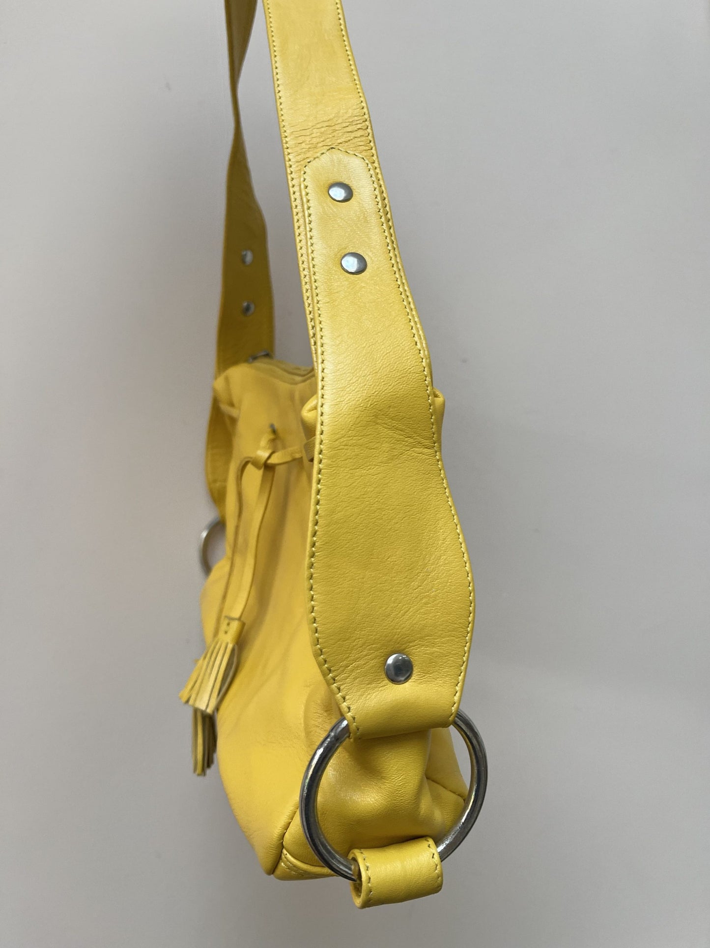 Yellow leather bag