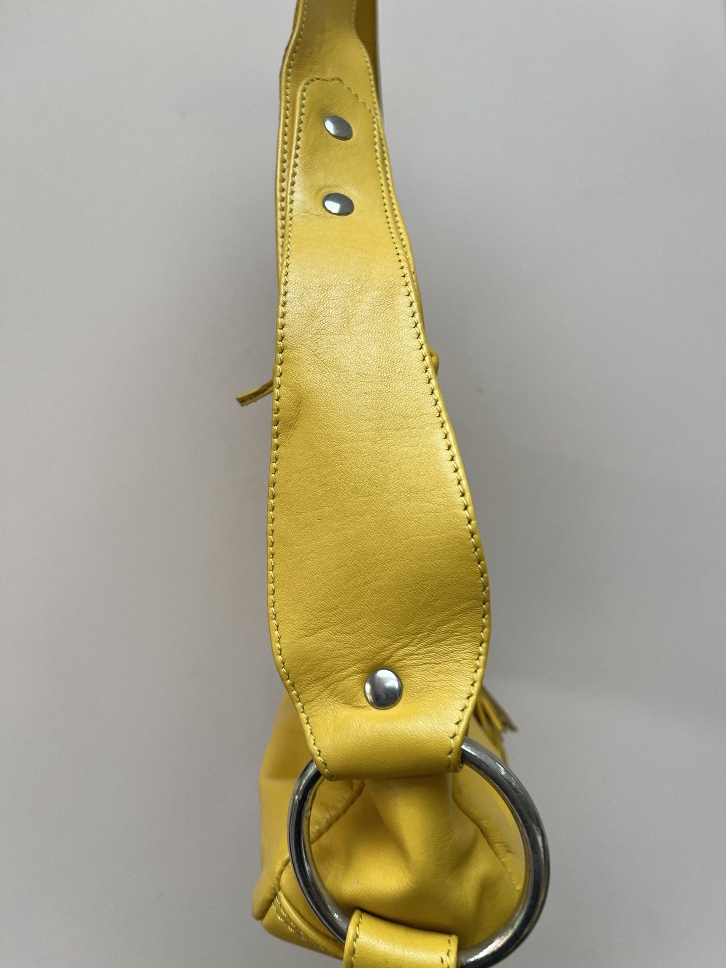 Yellow leather bag