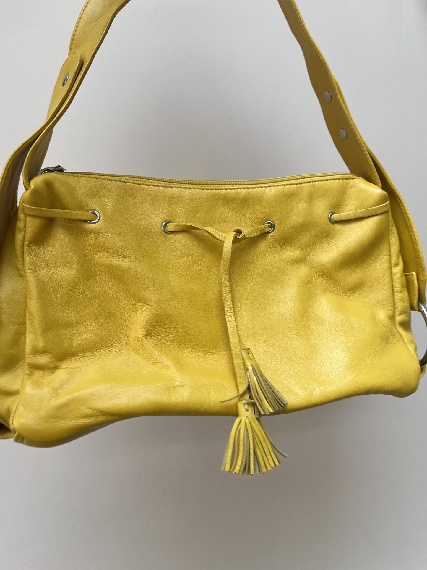 Yellow leather bag