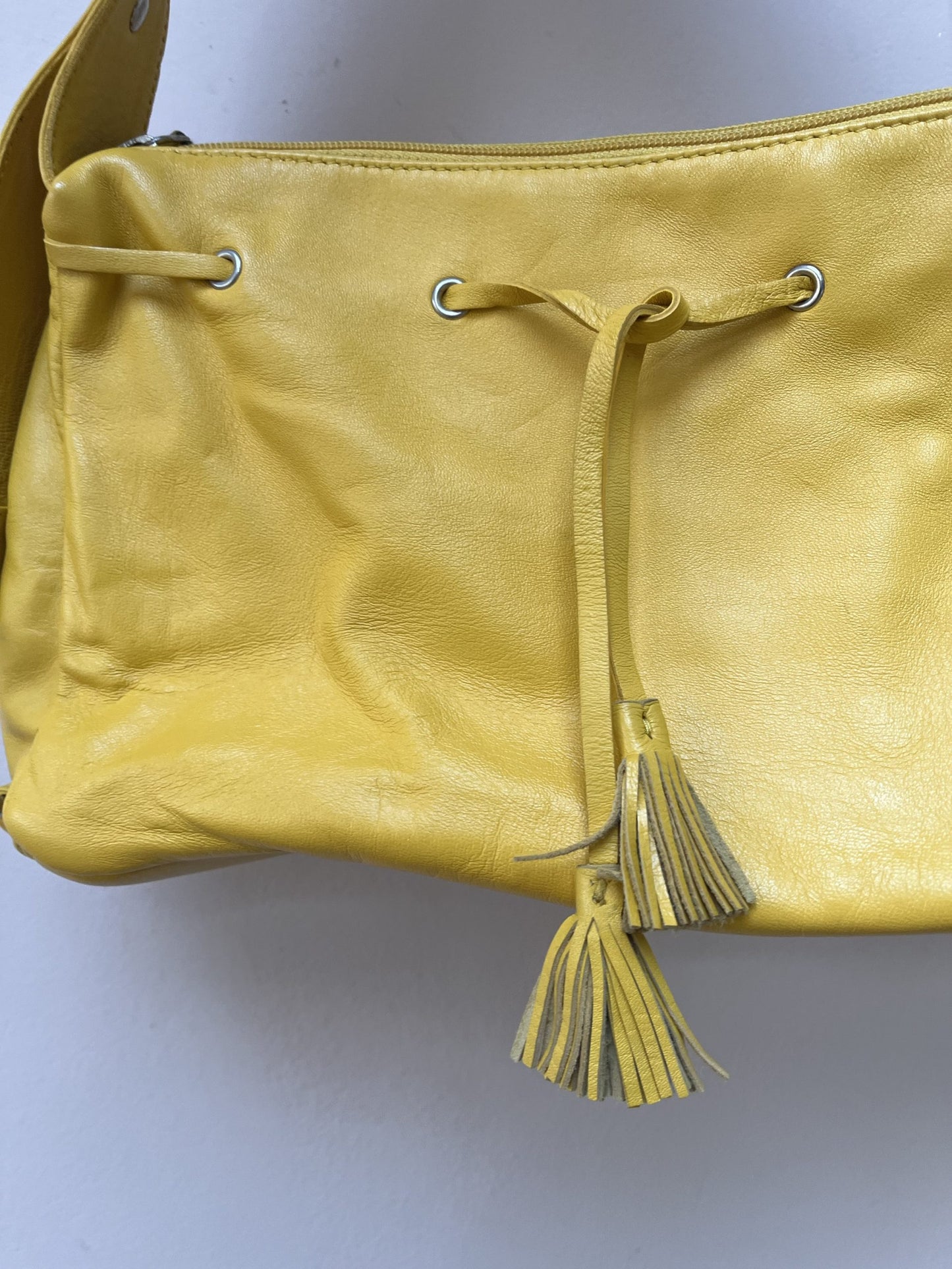 Yellow leather bag