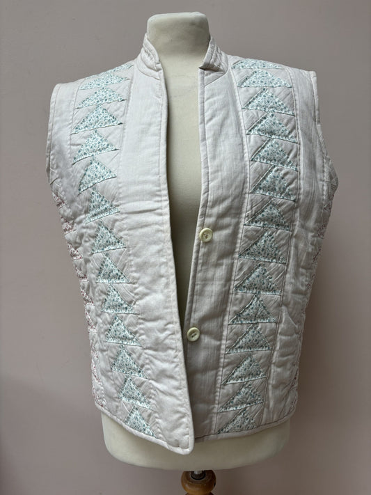 Vintage quilted reversible waistcoat size 10/12