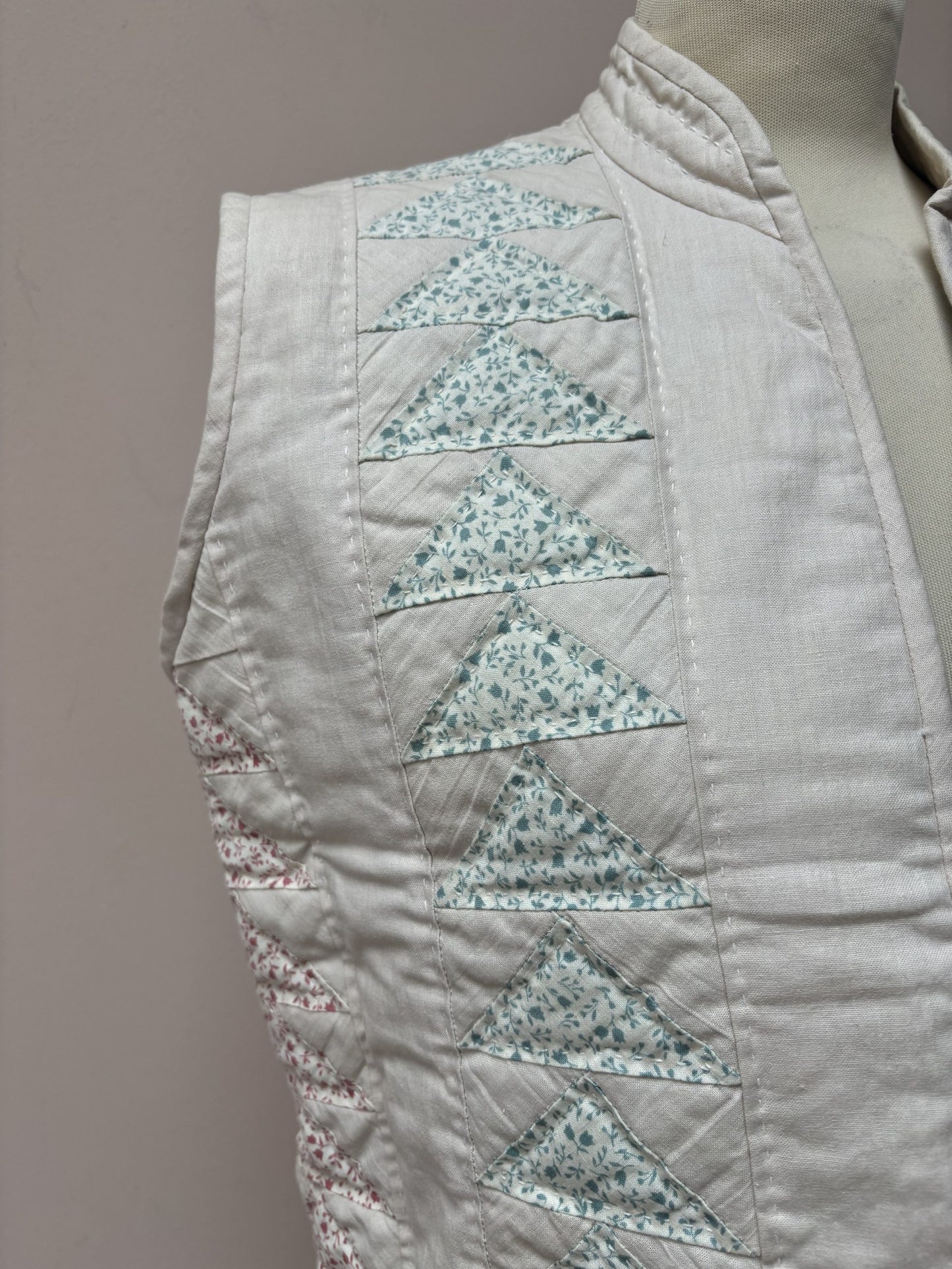 Vintage quilted reversible waistcoat size 10/12