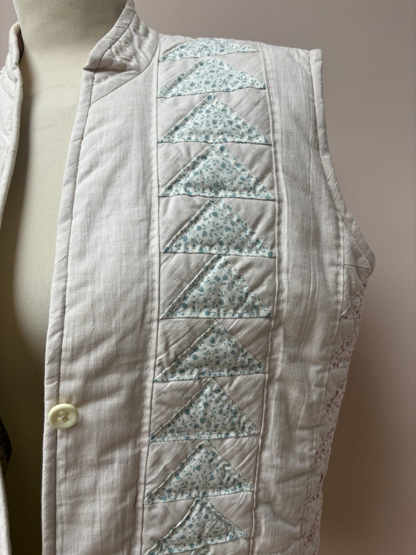 Vintage quilted reversible waistcoat size 10/12