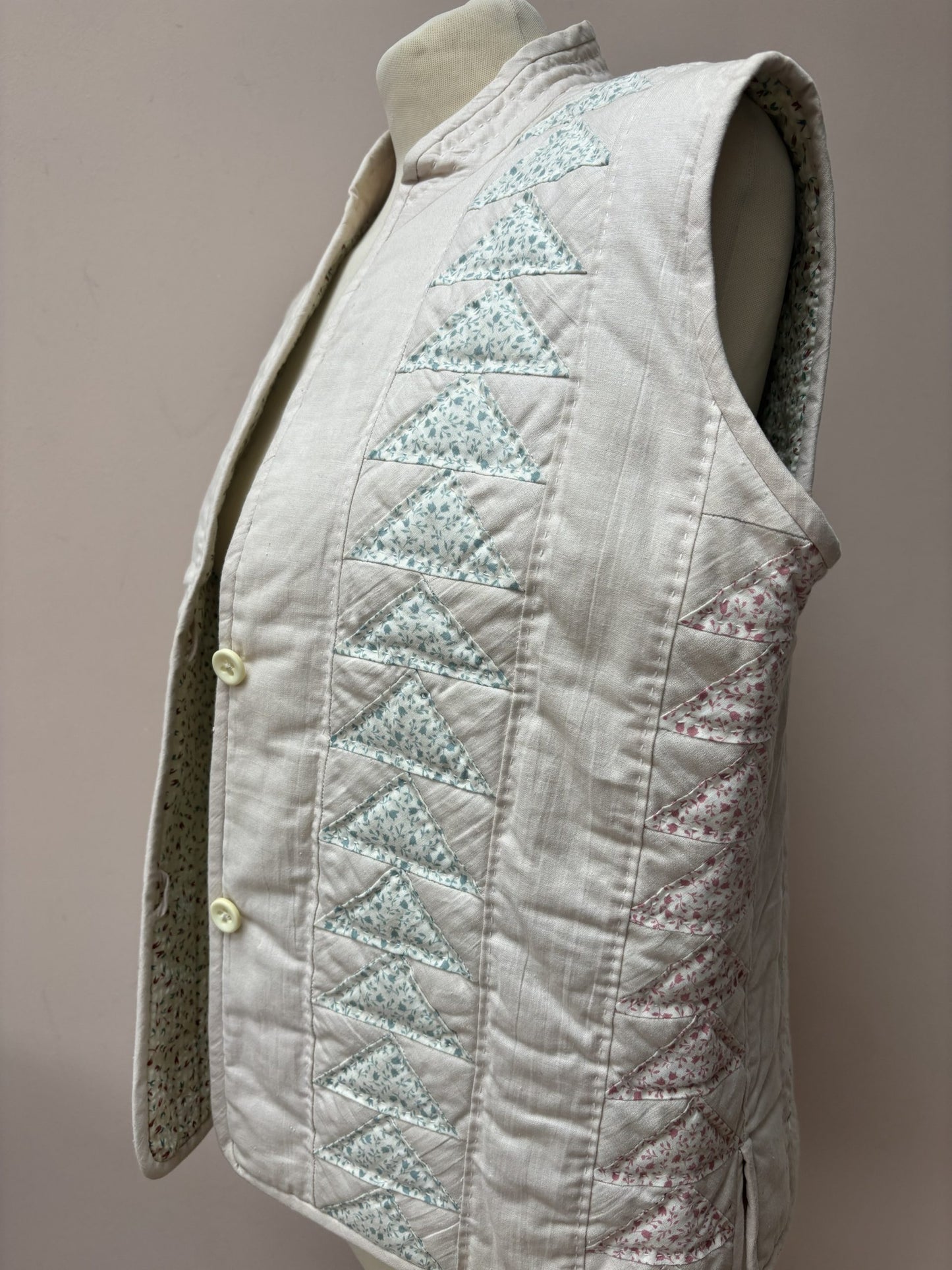 Vintage quilted reversible waistcoat size 10/12
