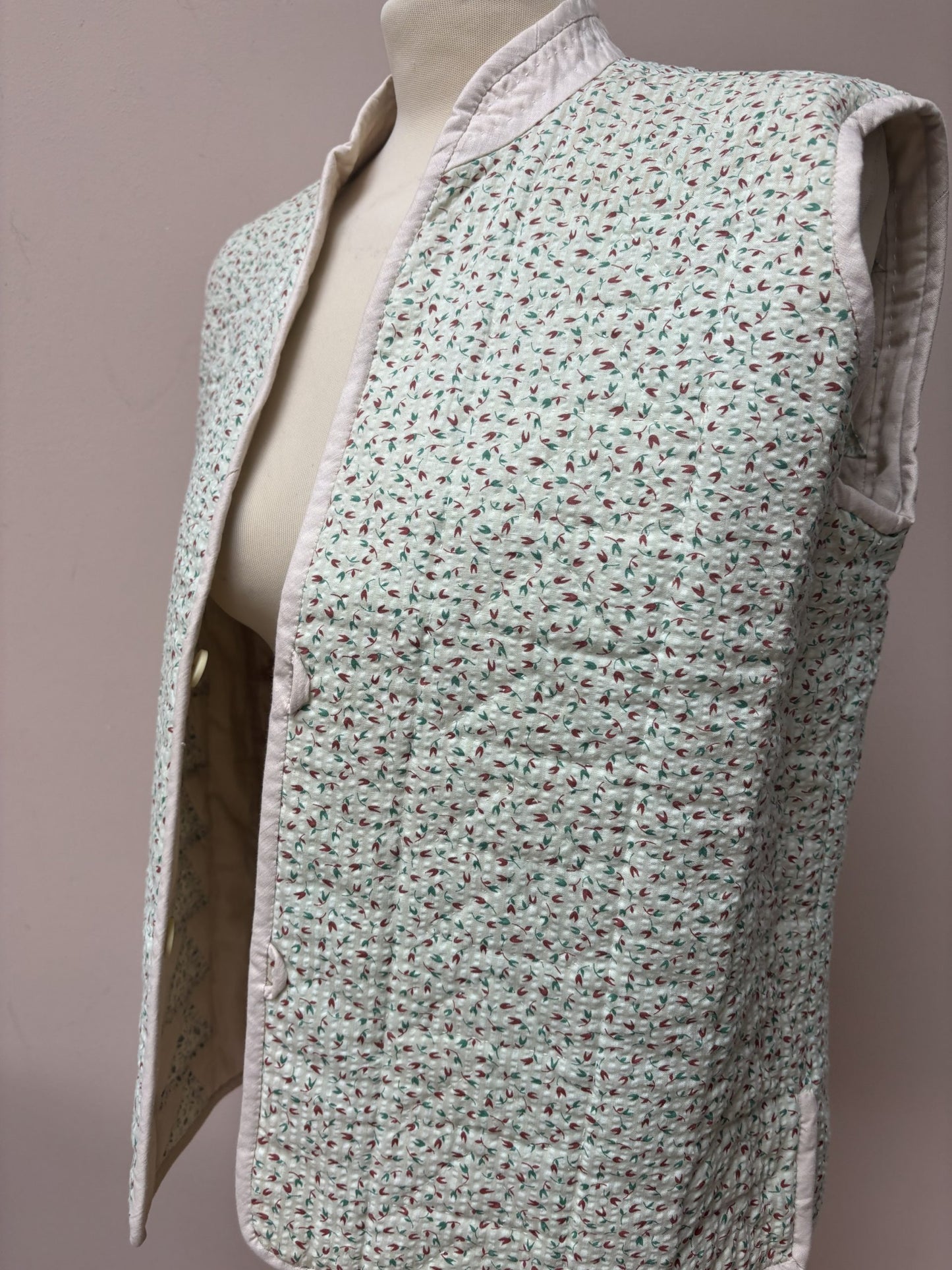 Vintage quilted reversible waistcoat size 10/12
