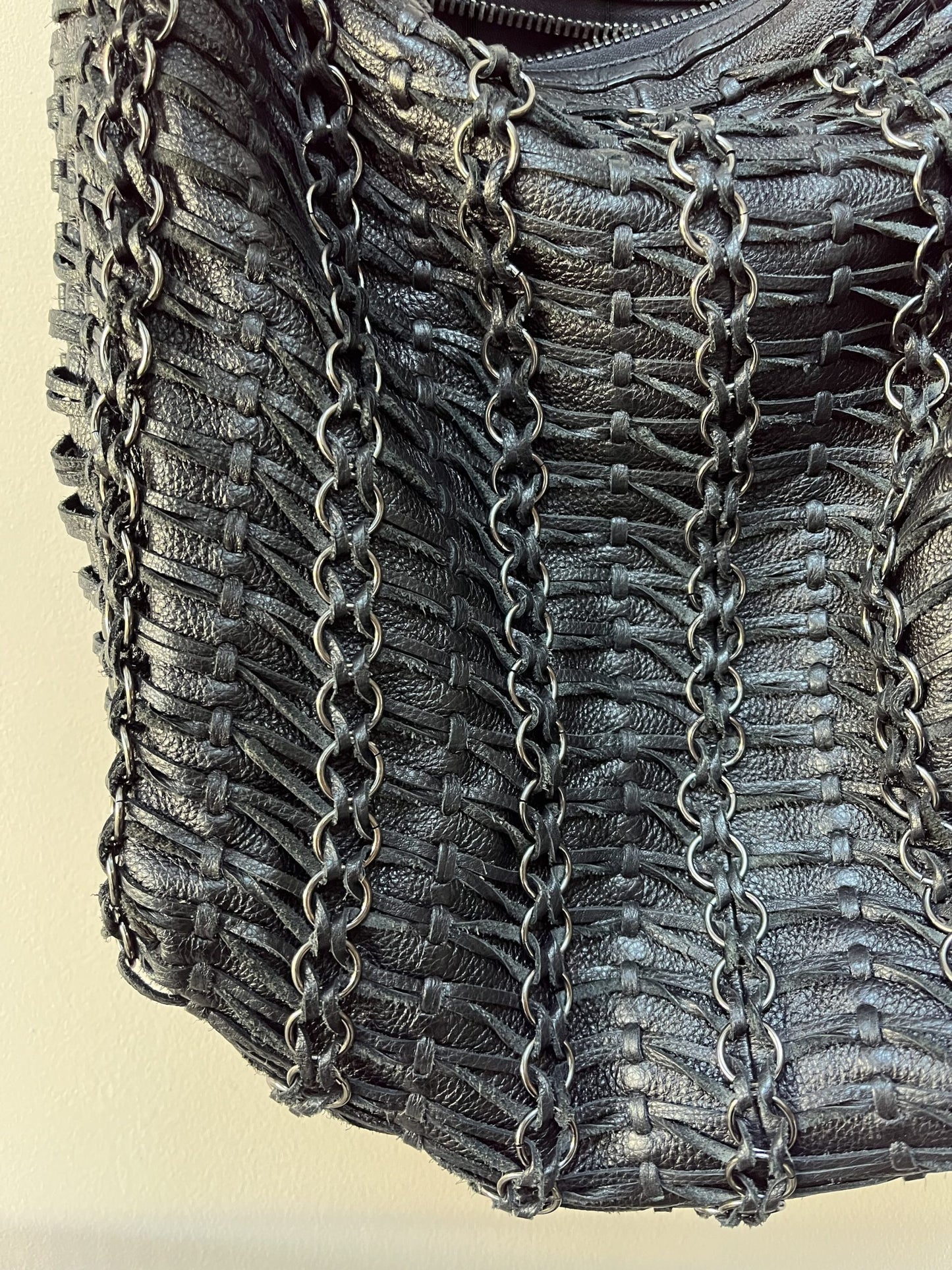 Kenneth Cole leather chain bag