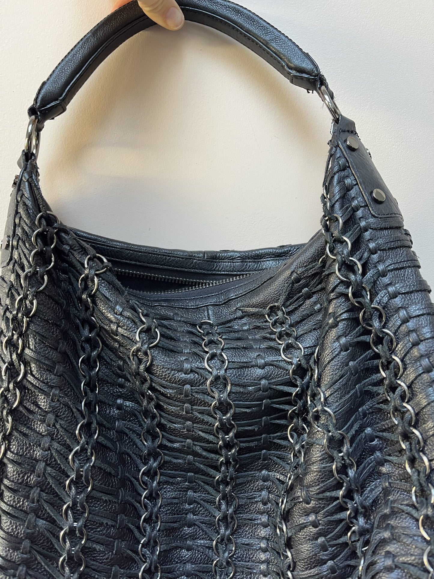 Kenneth Cole leather chain bag