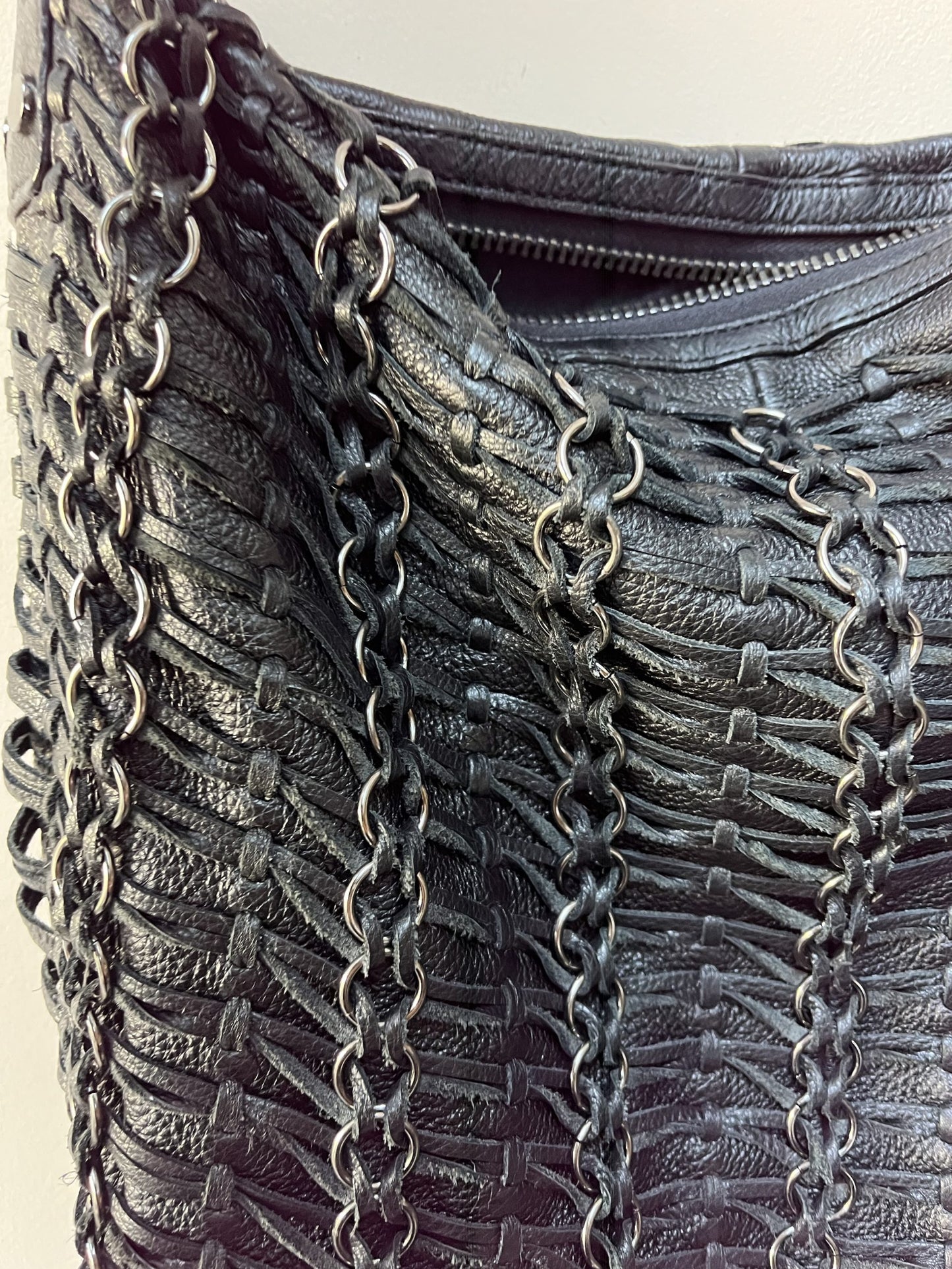 Kenneth Cole leather chain bag