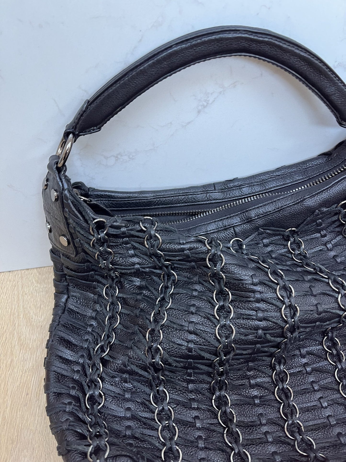 Kenneth Cole leather chain bag