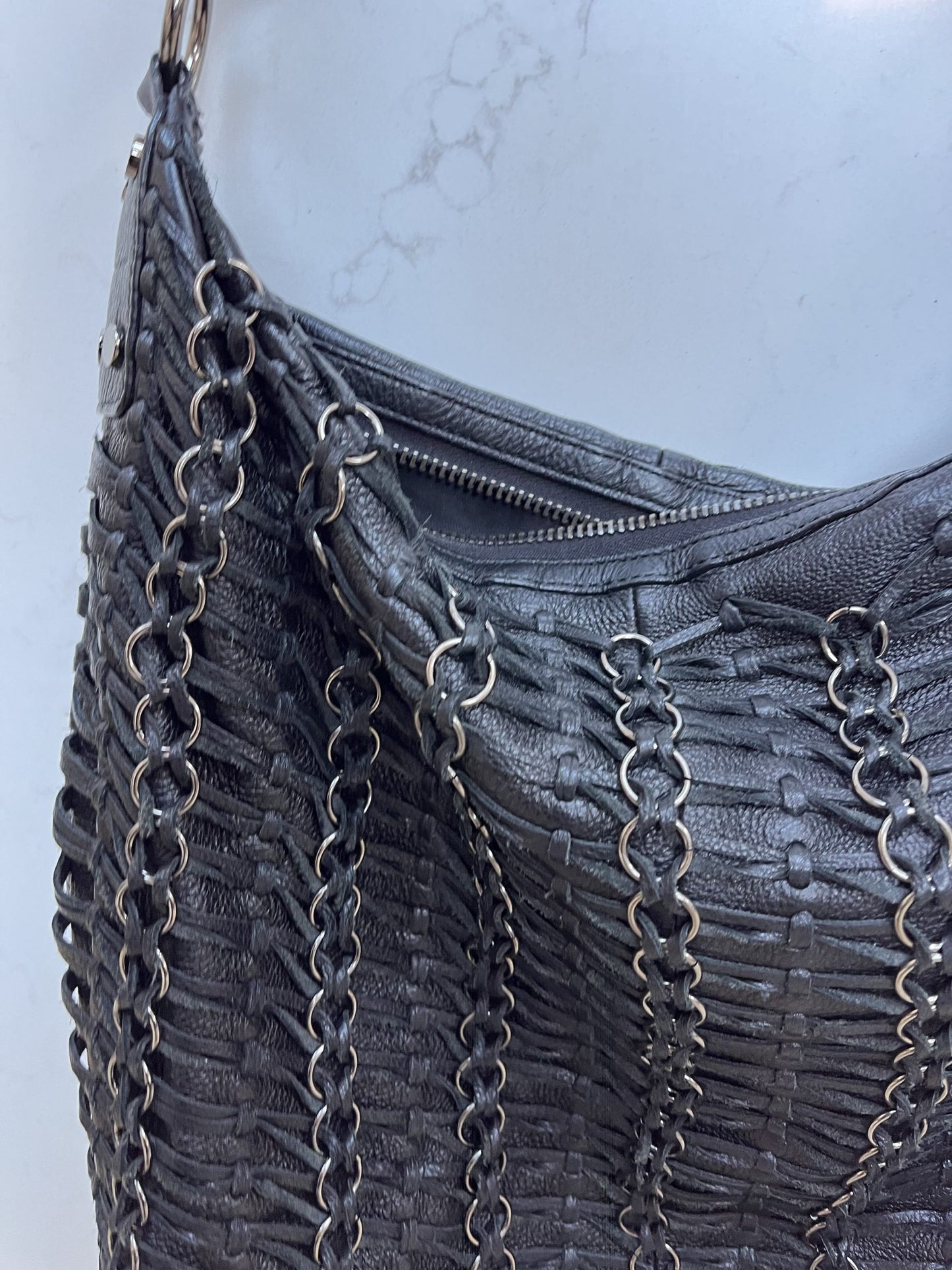 Kenneth Cole leather chain bag