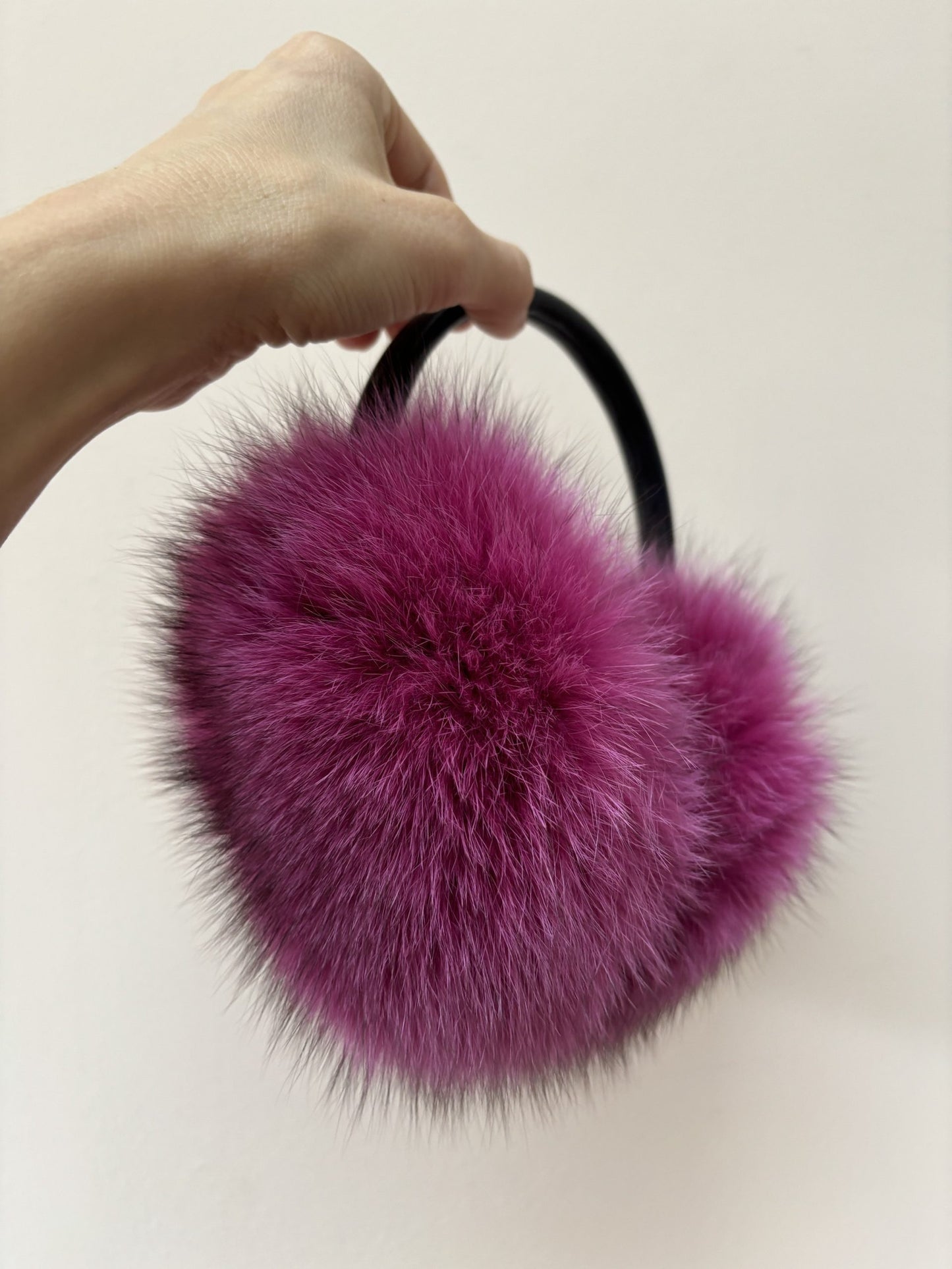 Pink fur earmuffs