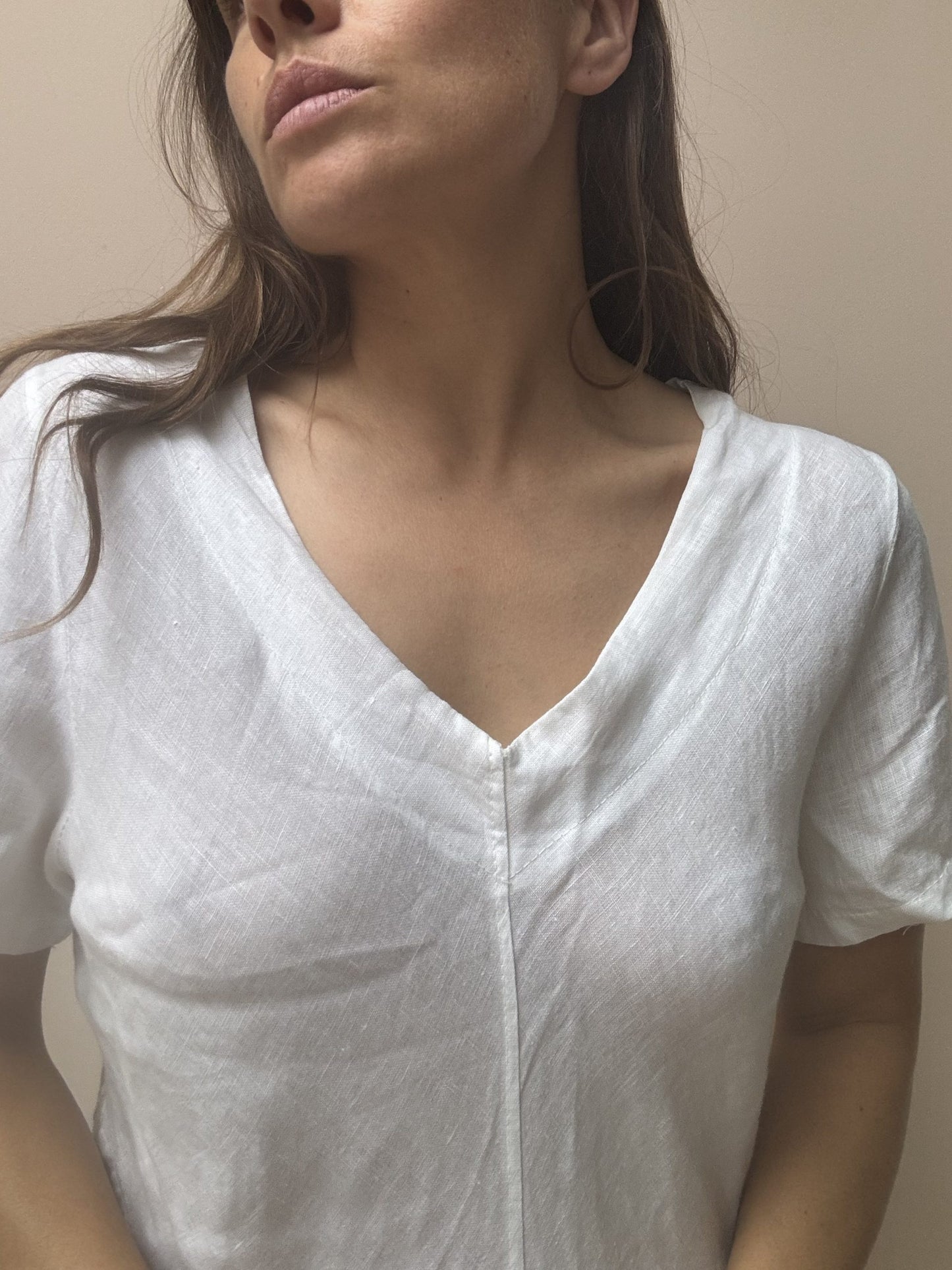 White linen dress size M