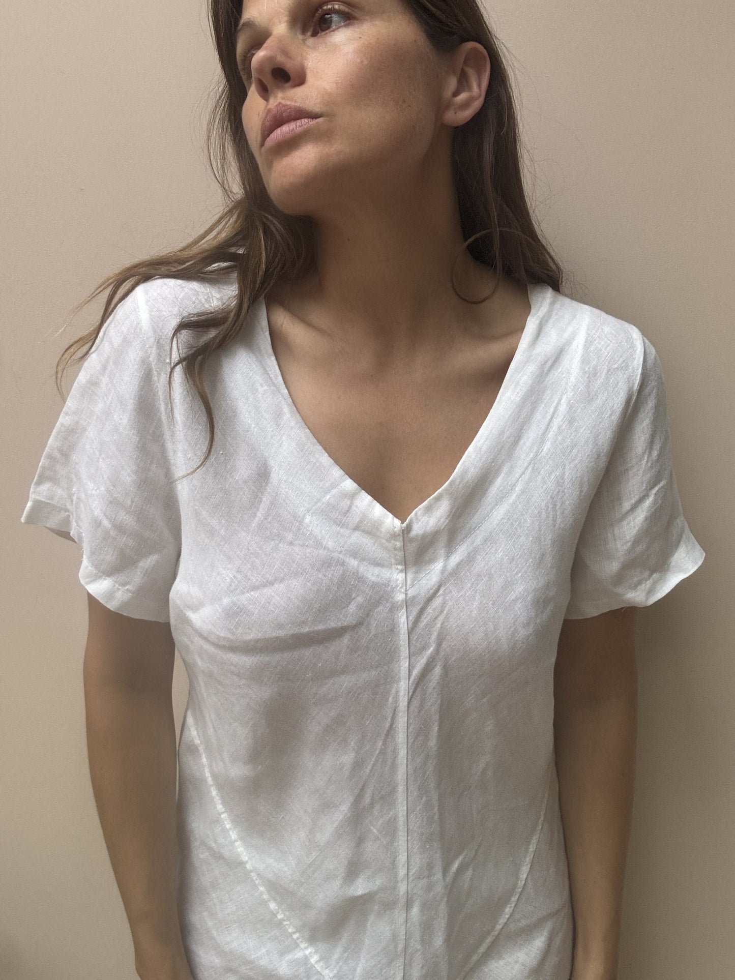 White linen dress size M