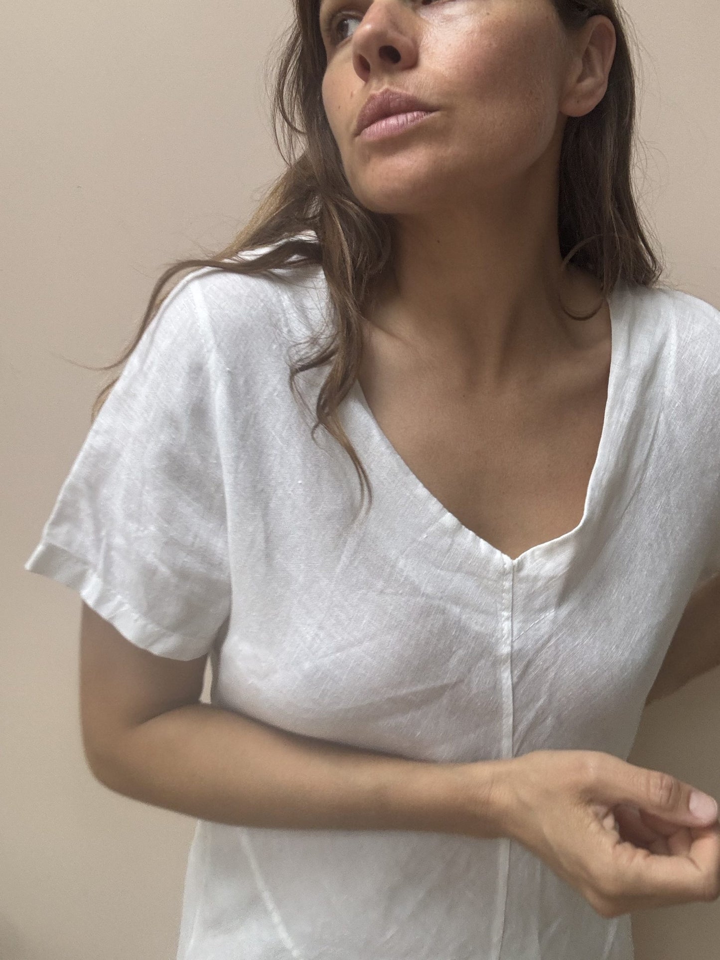 White linen dress size M