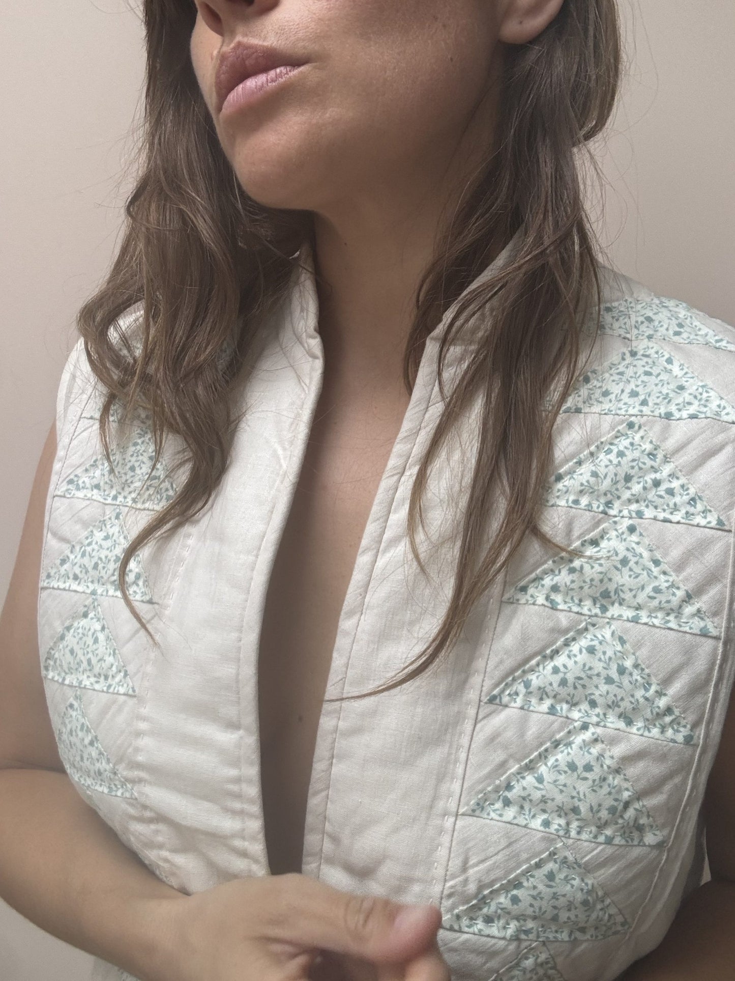 Vintage quilted reversible waistcoat size 10/12